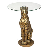 Mobilier interior, masa laterala rotunda leopard wild - Atmosphera