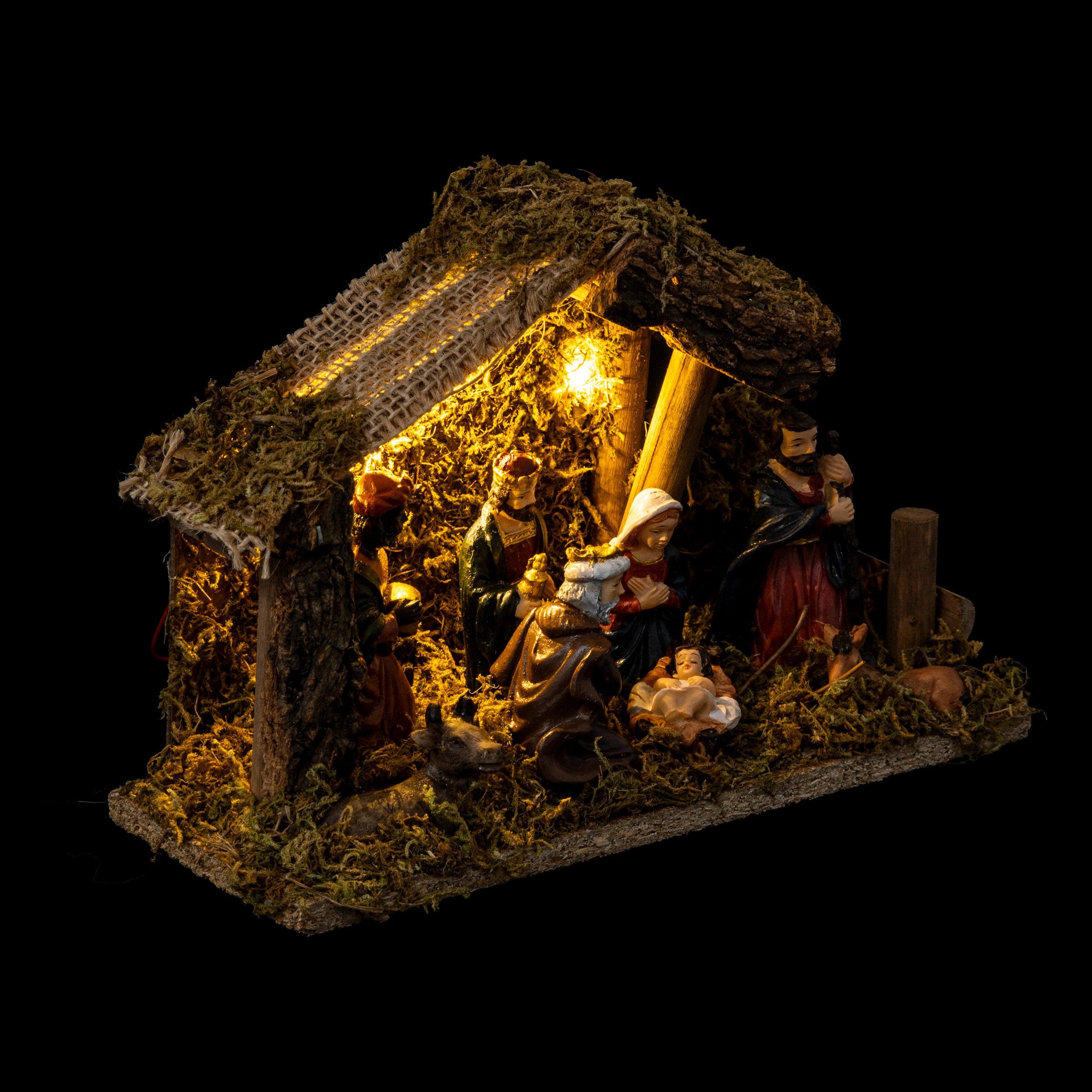 Nasterea Domnului LED, 7 figurine, 20 x 13 cm | Atmosphera