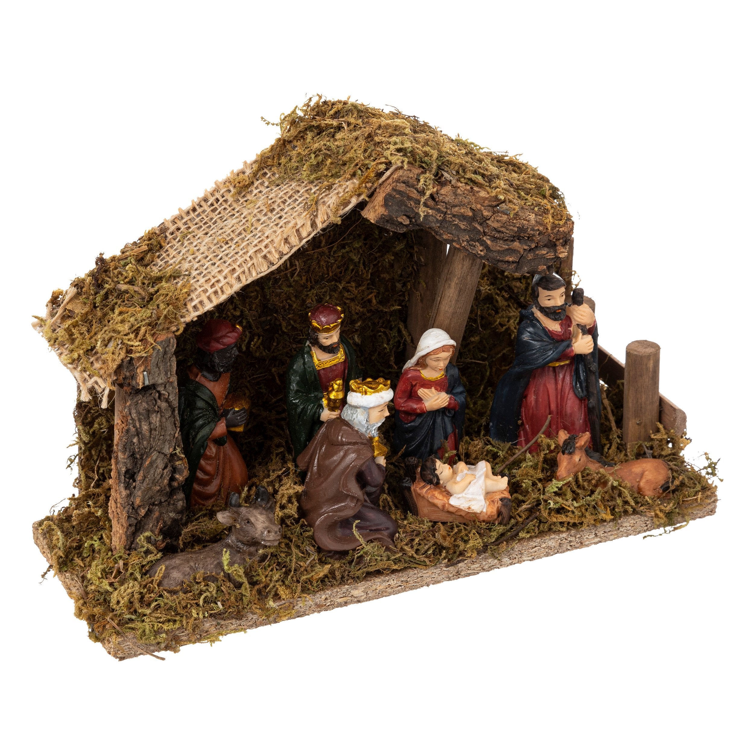 Nasterea Domnului LED, 7 figurine, 20 x 13 cm | Atmosphera