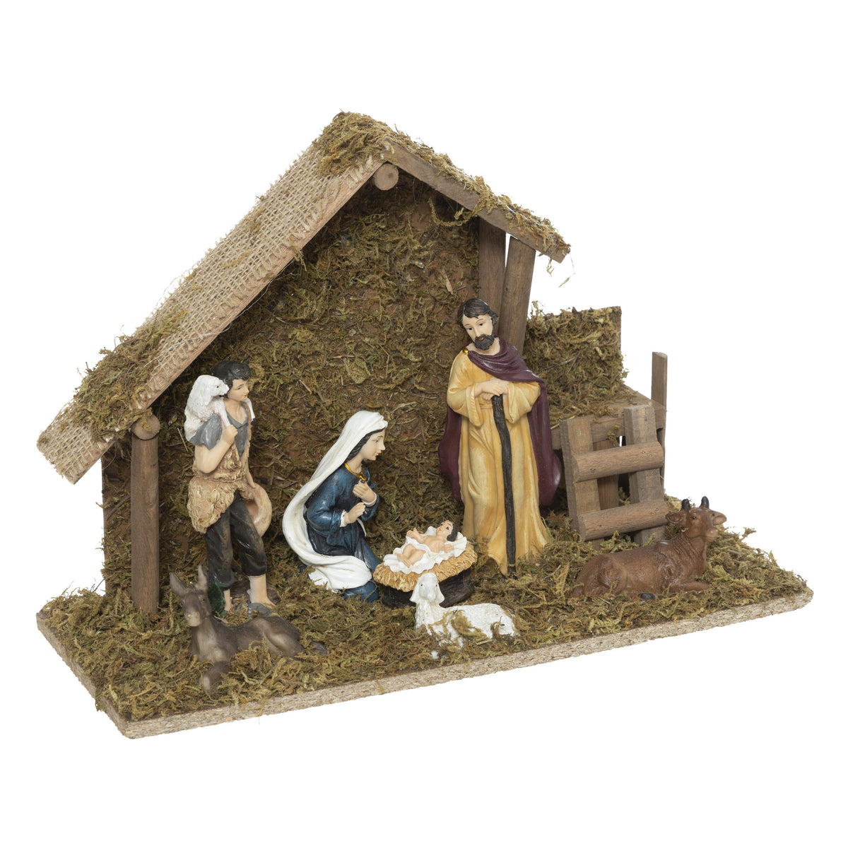Nasterea Domnului LED, 7 figurine, 30 x 20 cm | Atmosphera