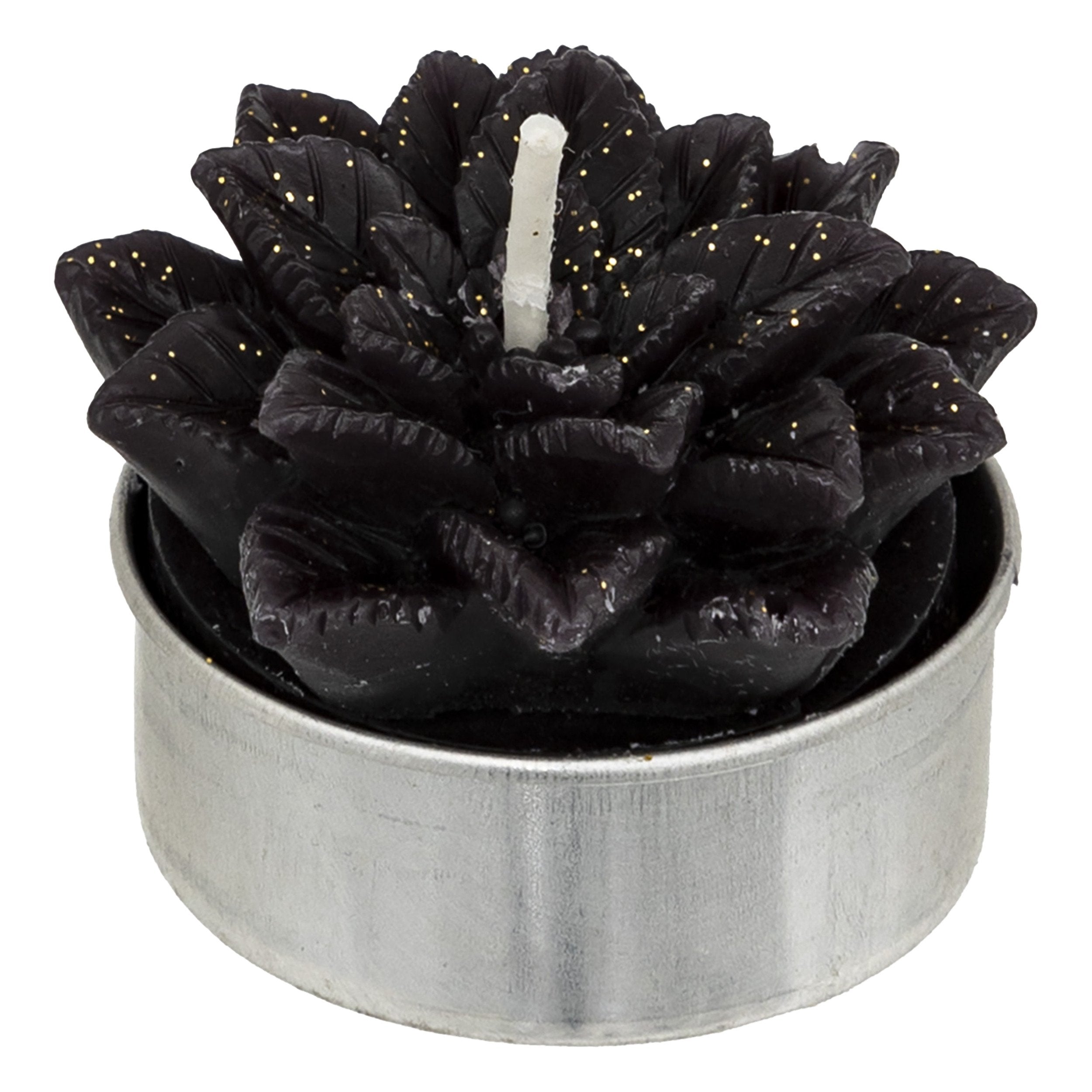 Set 4 lumanari pastila poinsettia, negre, 88 g | Atmosphera