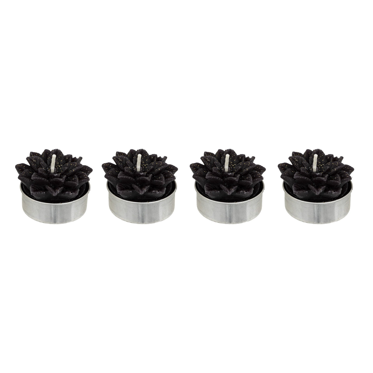 Set 4 lumanari pastila poinsettia, negre, 88 g | Atmosphera