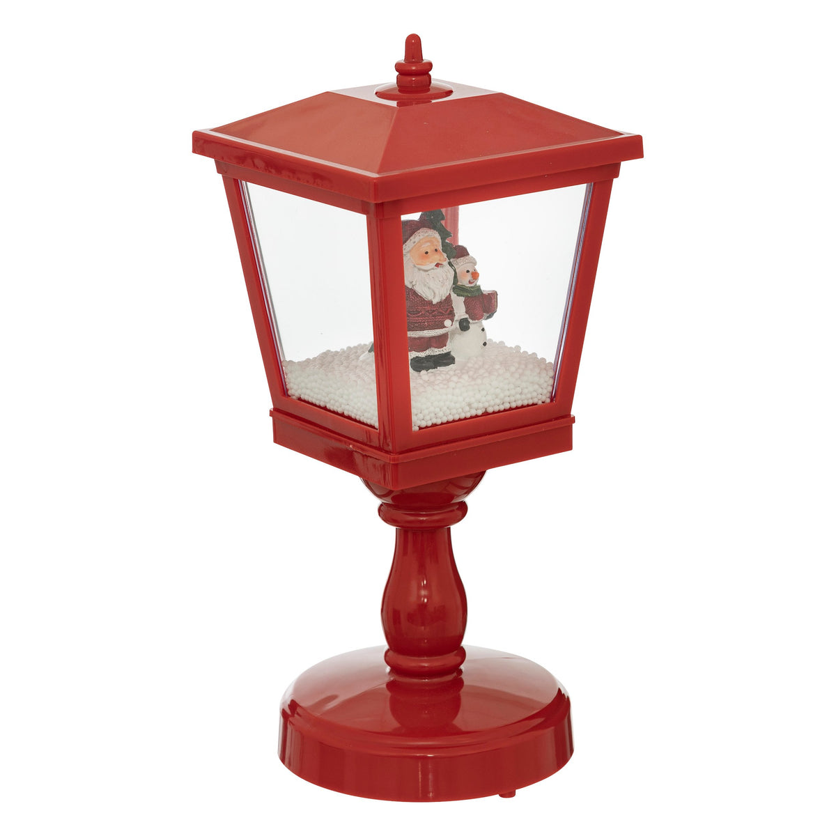 Felinar decorativ 4 LED, rosu, H 31 cm | Atmosphera