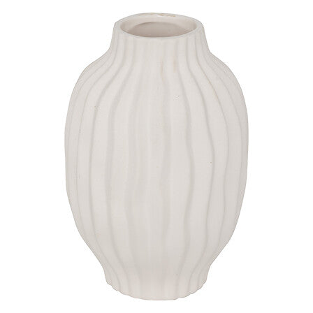 Vaza alb cu dungi fernand H22 cm - Atmosphera