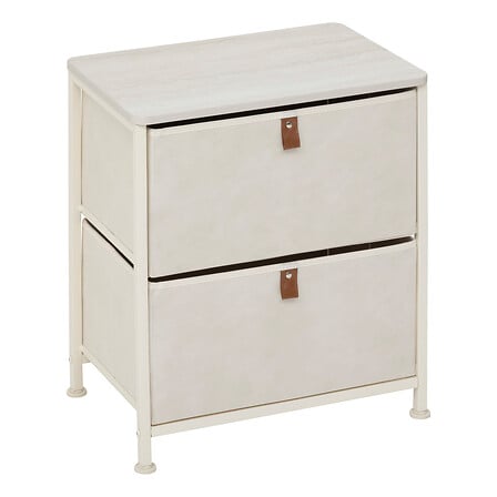 Mobilier depozitare, 2 drawers bedside beige tissa - Five