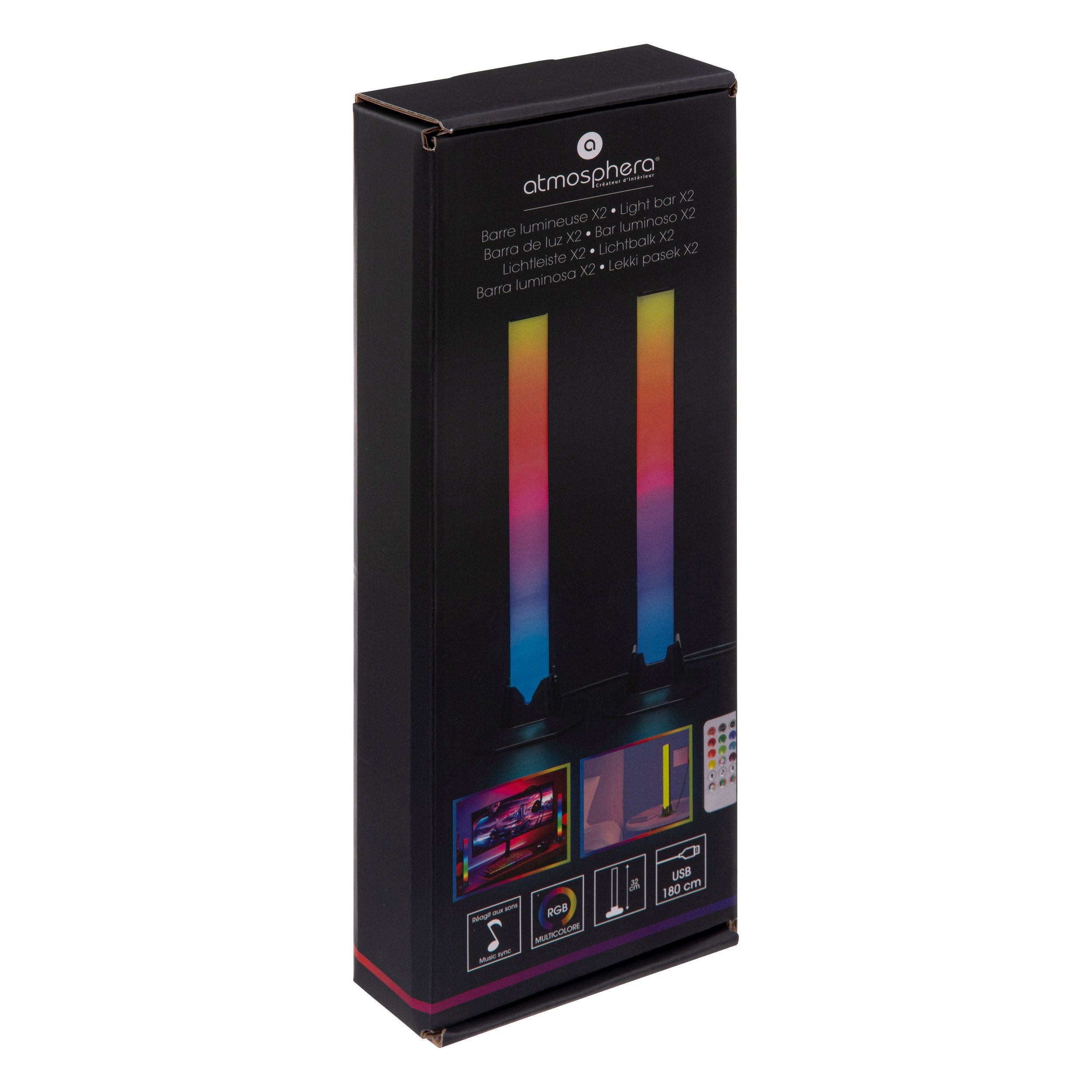 Set de 2 bare luminoase multicolore Paol Atmosphera