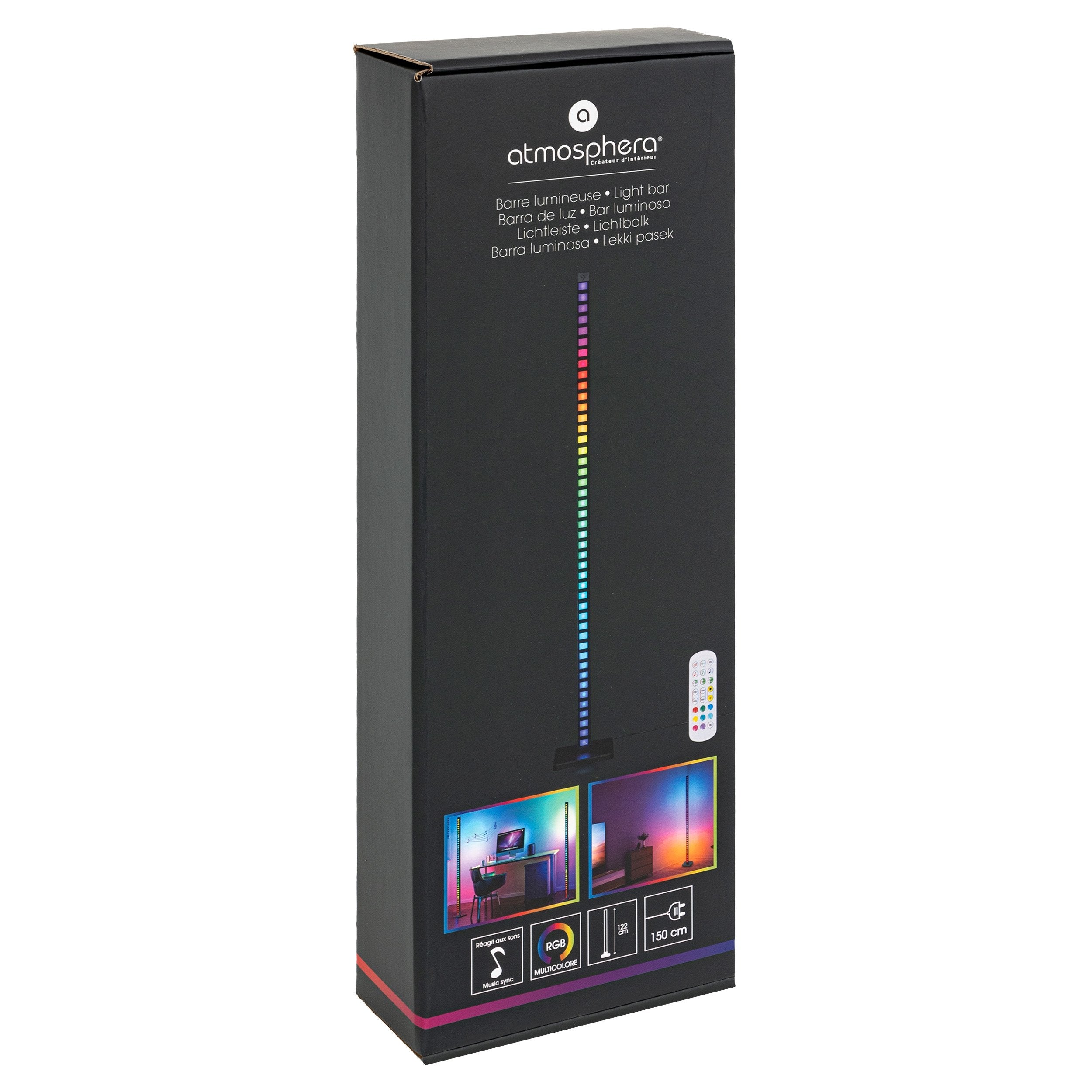 Lampadar Bee 122 cm inaltime lumina multicolora cu telecomanda Atmosphera