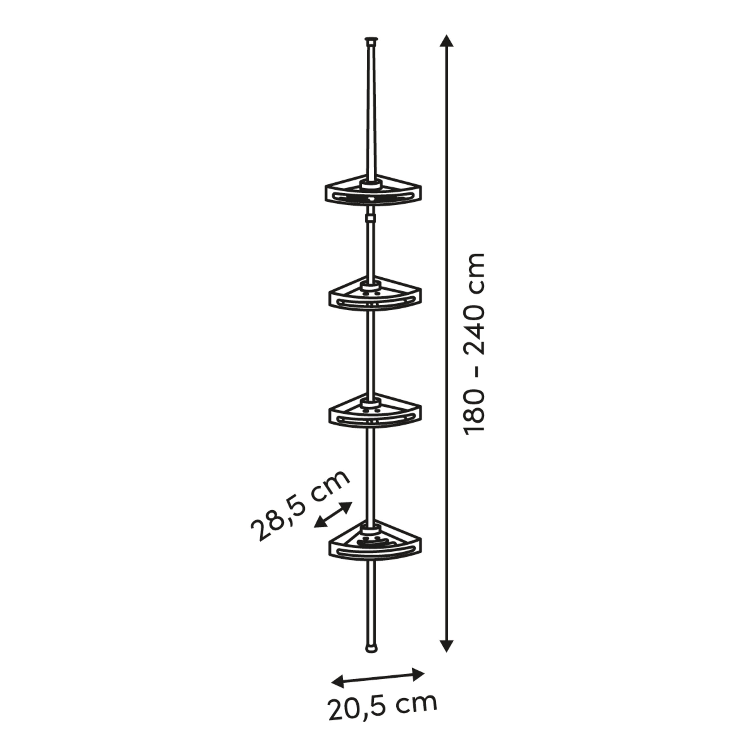 Raft dus telescopic negru - Five