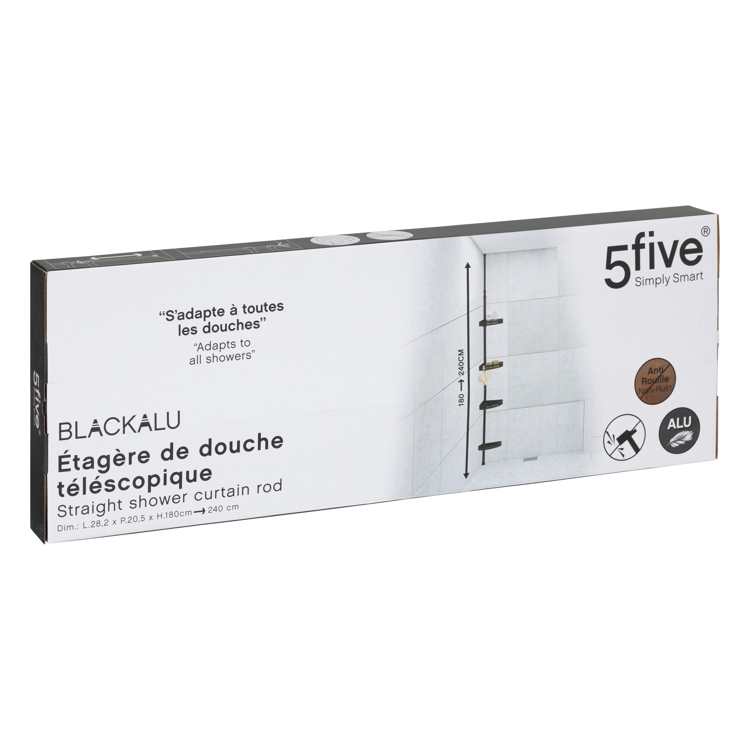 Raft dus telescopic negru - Five