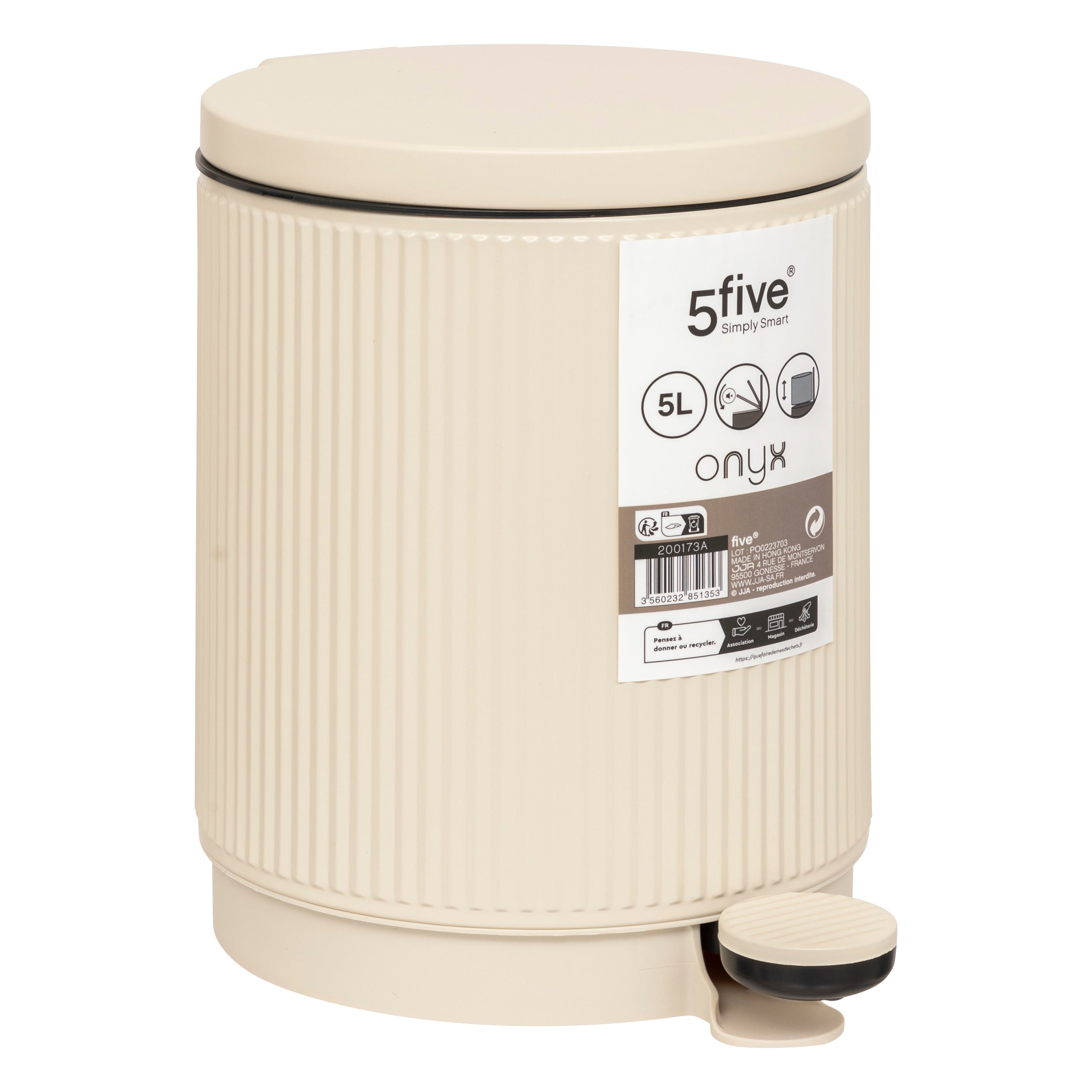 Cos gunoi inchidere moale lin 5 l onix - Five