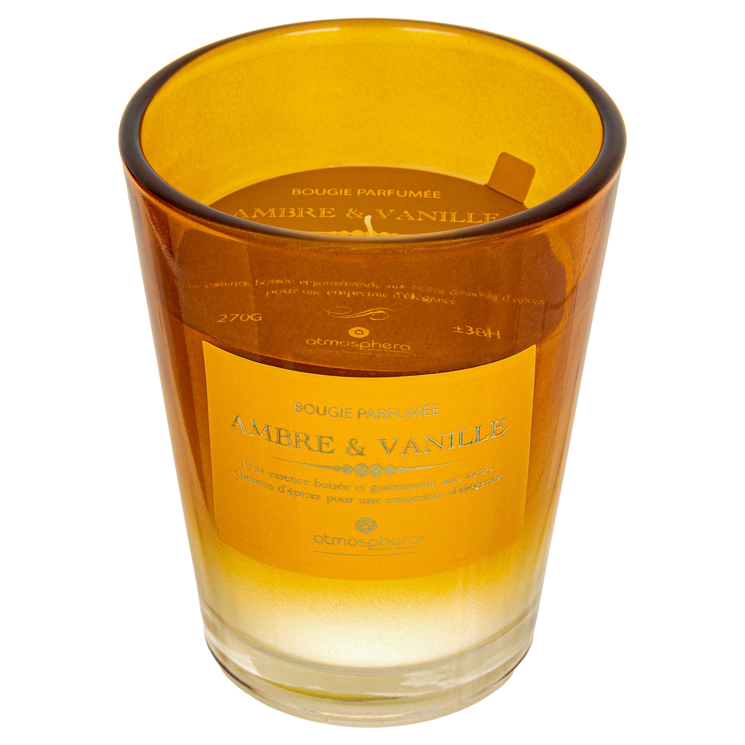 Lumanare parfumata "Alma" - Vanilie si chihlimbar, 270 g - Atmosphera