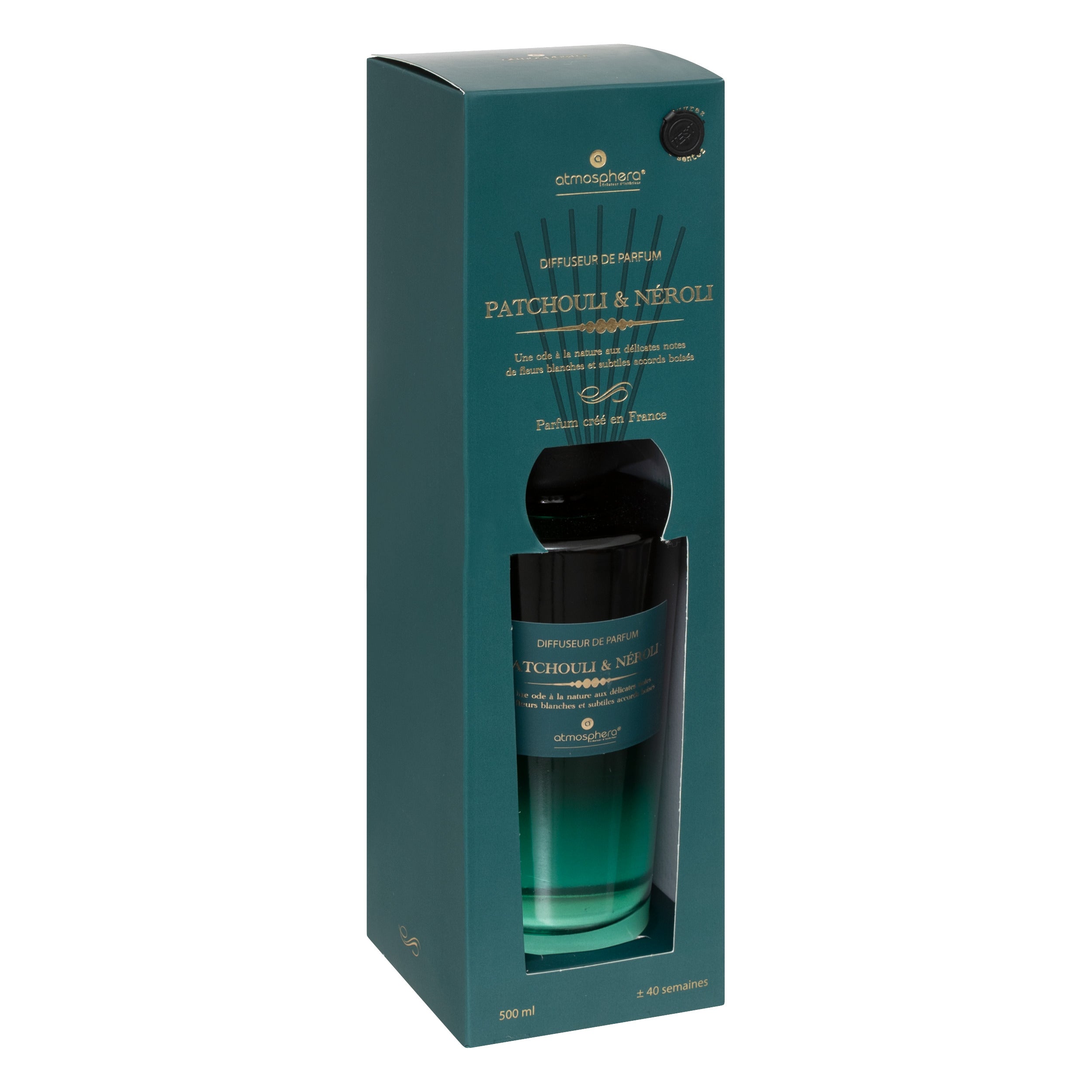 Difuzor de parfum "Alma" - Patchouli si neroli, 500 ml - Atmosphera