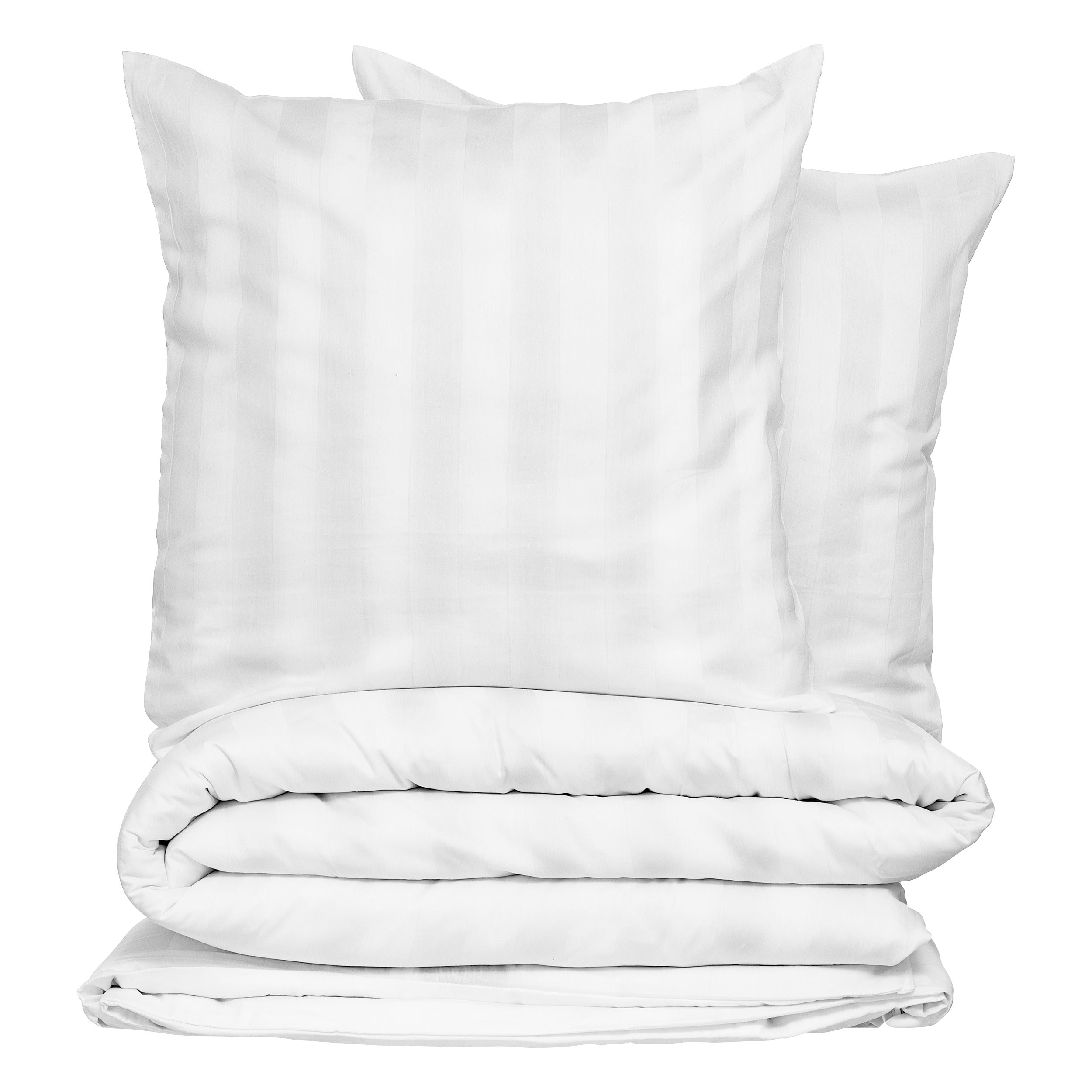 Set pilota bum. satin alb 240 x 220 cm - Atmosphera