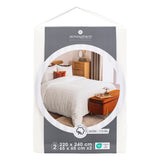 Set pilota bum. satin alb 240 x 220 cm - Atmosphera