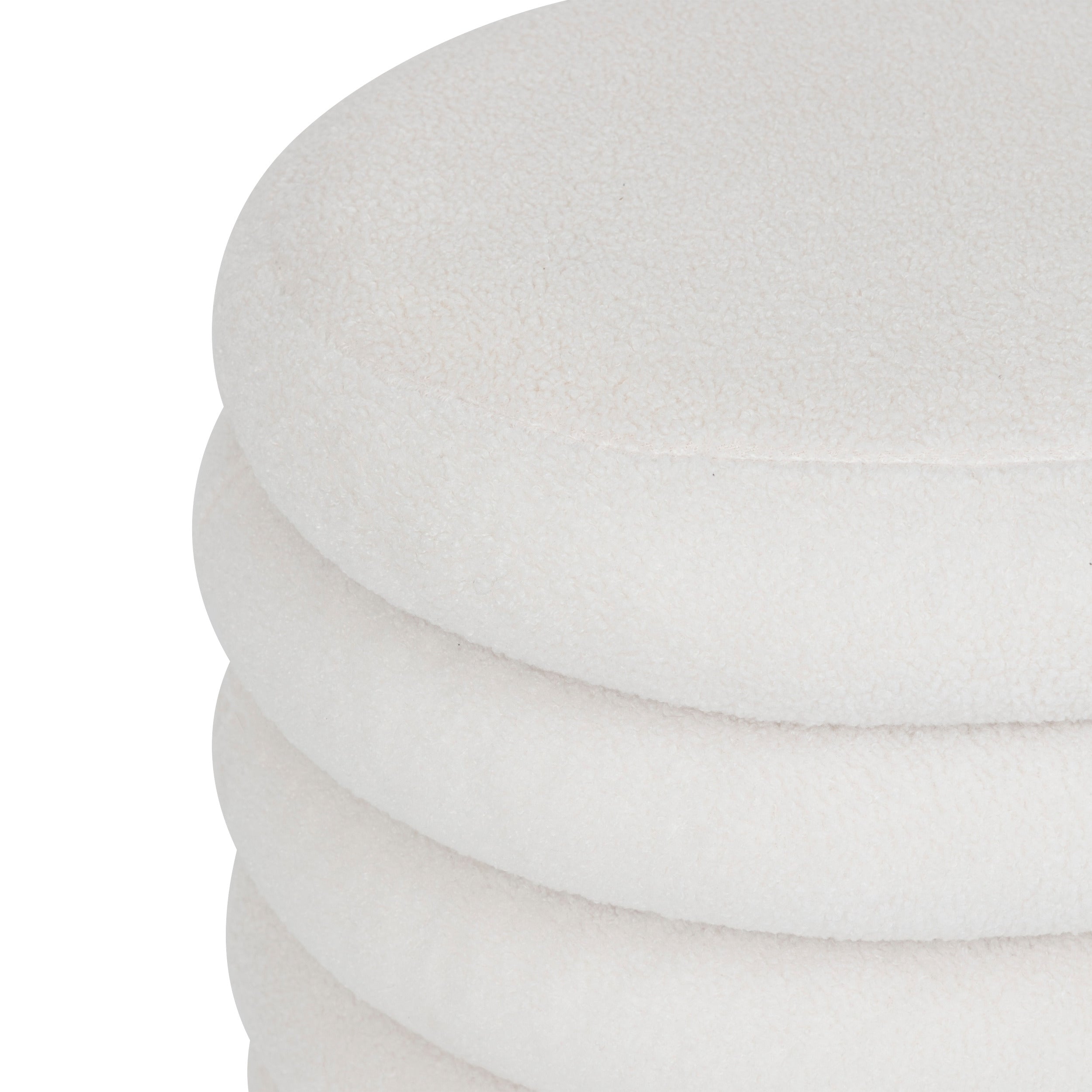 Mobilier interior, otoman cufar giulia alb boucle - Atmosphera