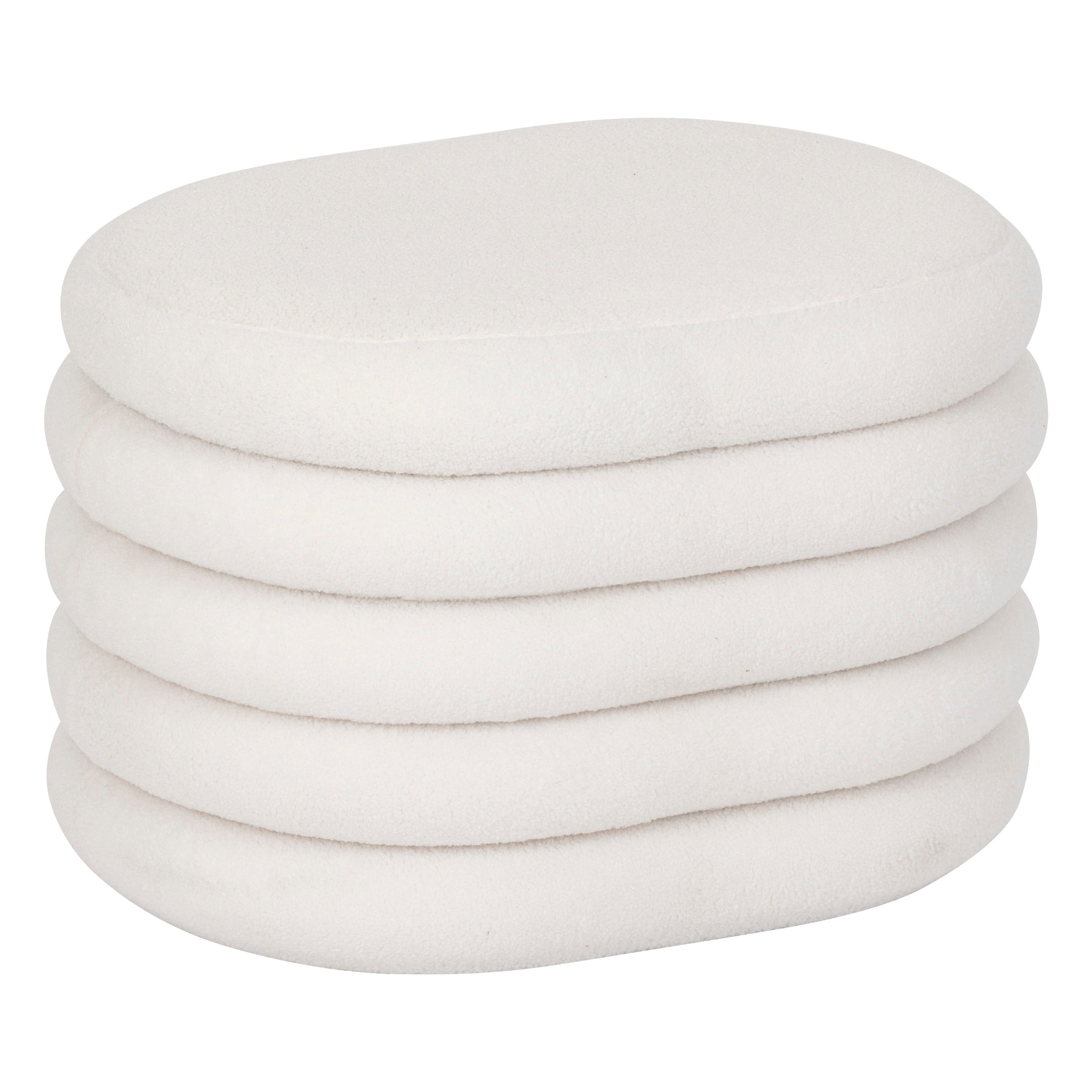 Mobilier interior, otoman cufar giulia alb boucle - Atmosphera
