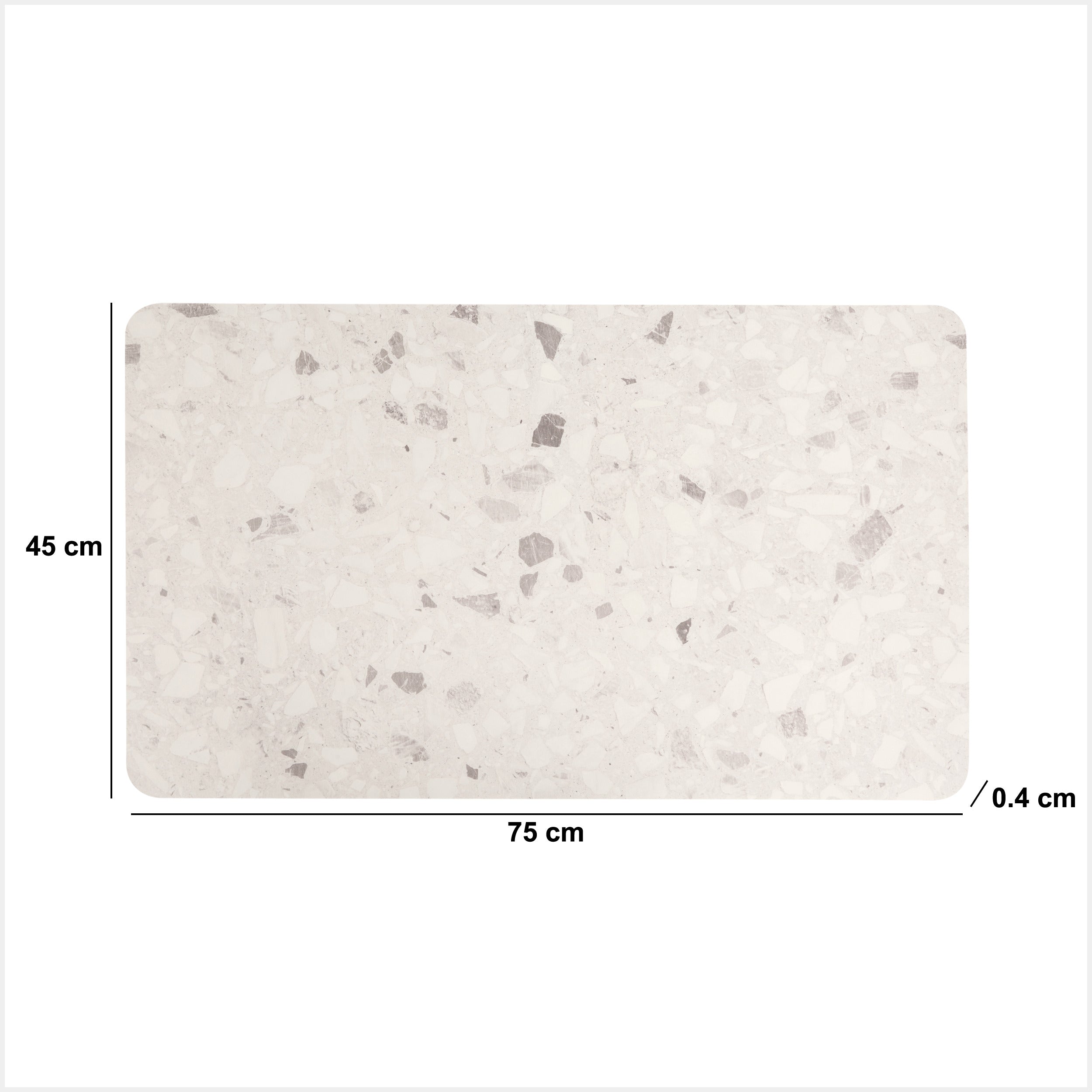 Covoras absorbant diatomit, imitatie piatra, L 75 x l 45 x H 0,4 cm