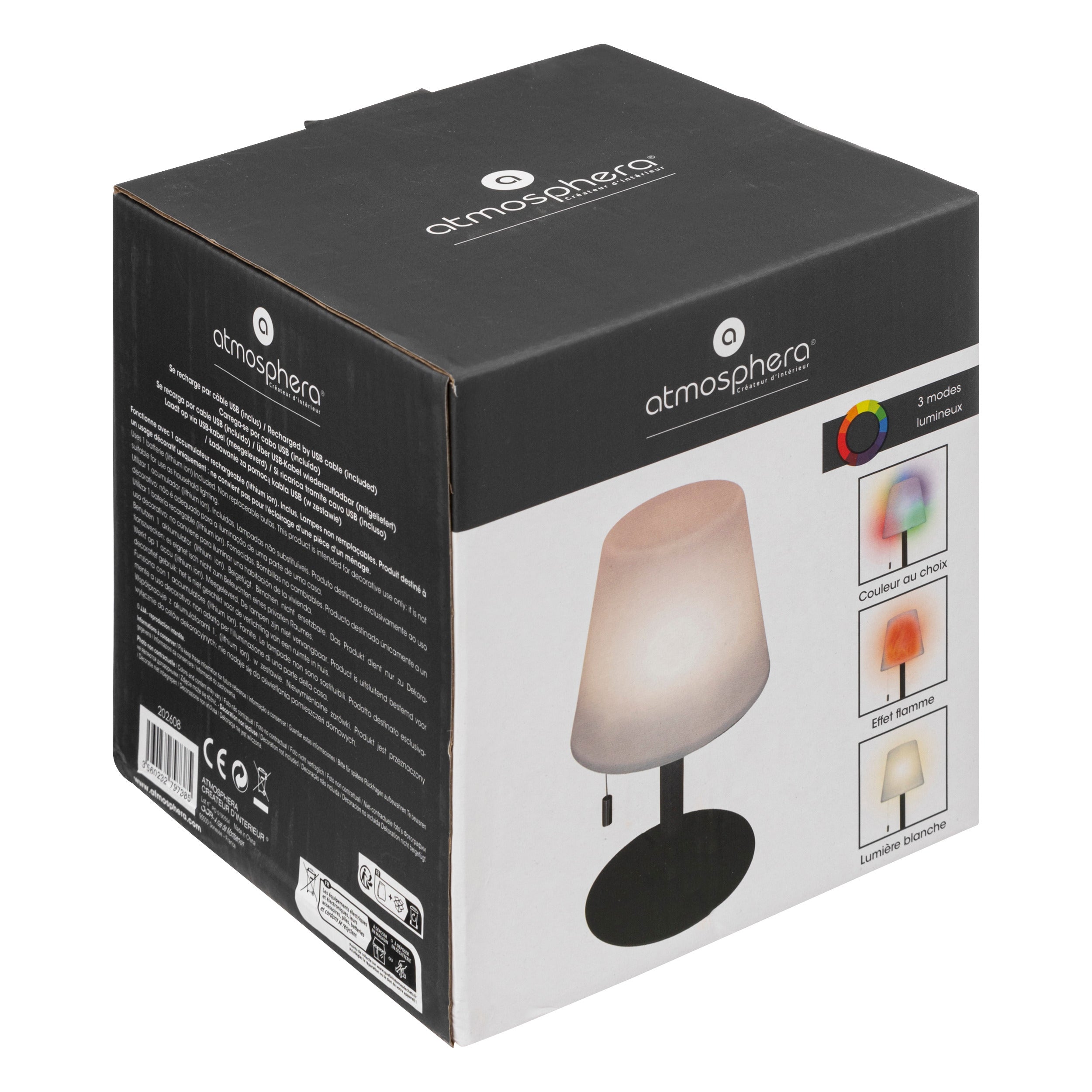 Corp de iluminat, lampa USB zack grafit exterior H30 cm - Atmosphera