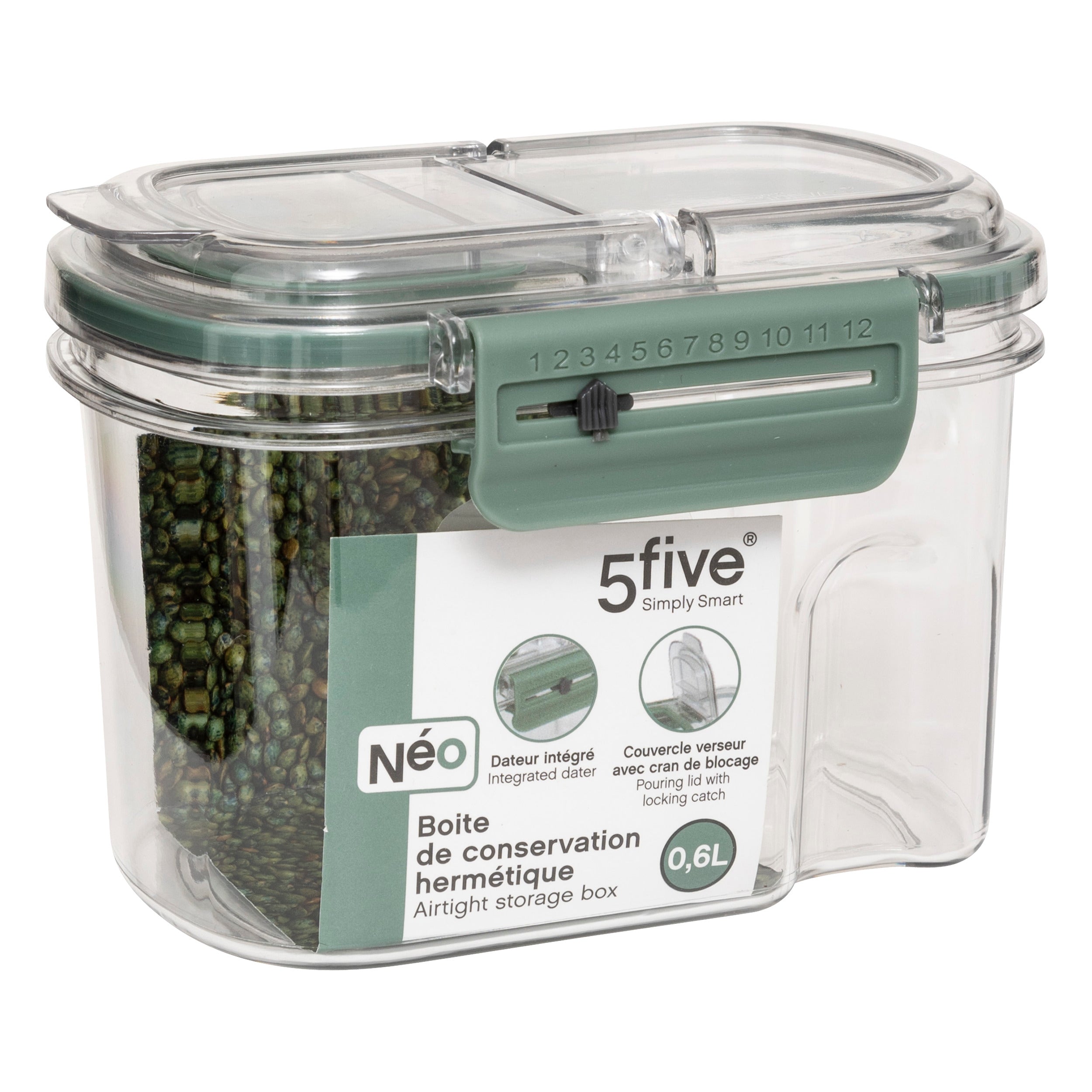 Cutie dreptunghiular dubla pet 0,6 l neo - Five