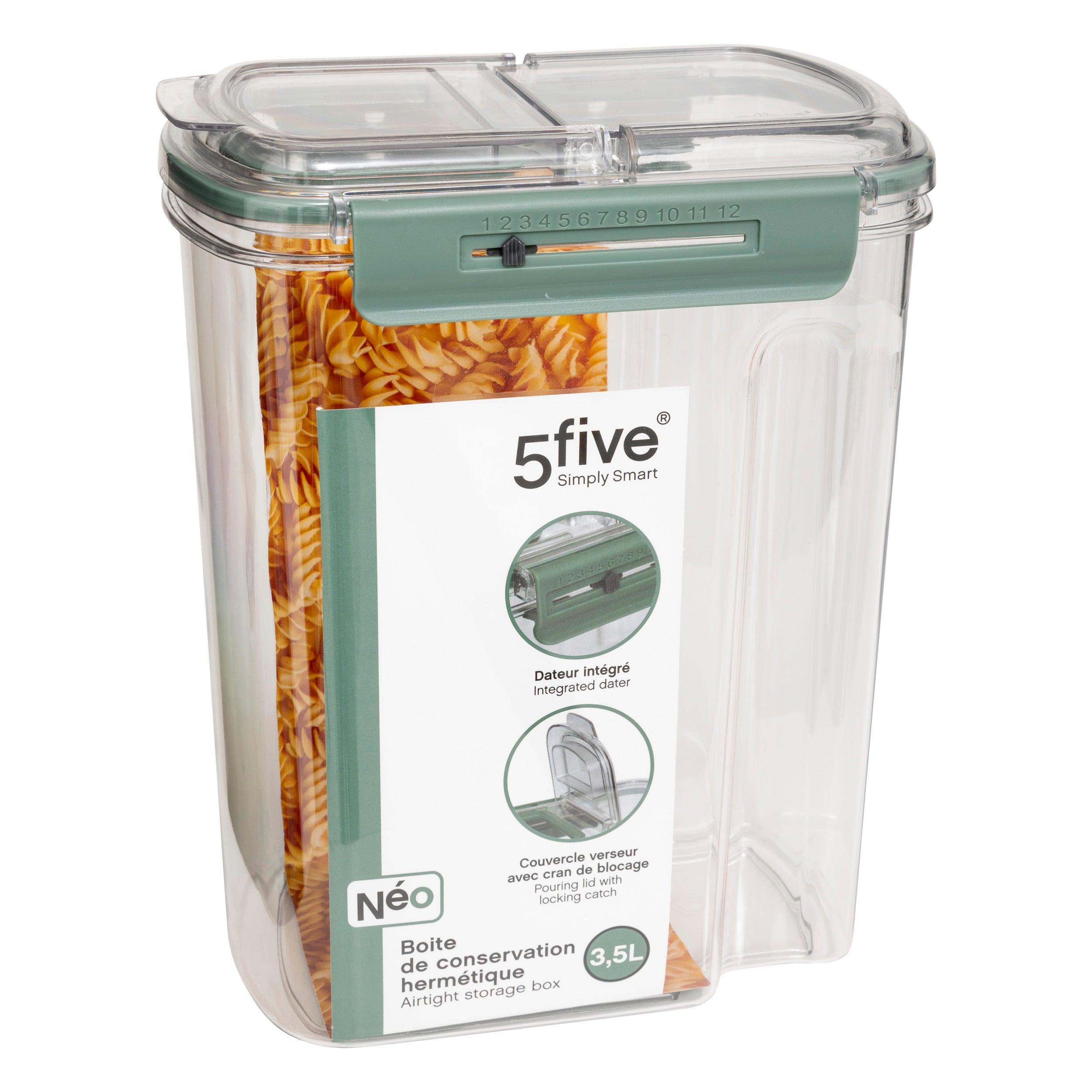 Cutie dreptunghiular dubla pet 3,5 l neo - Five