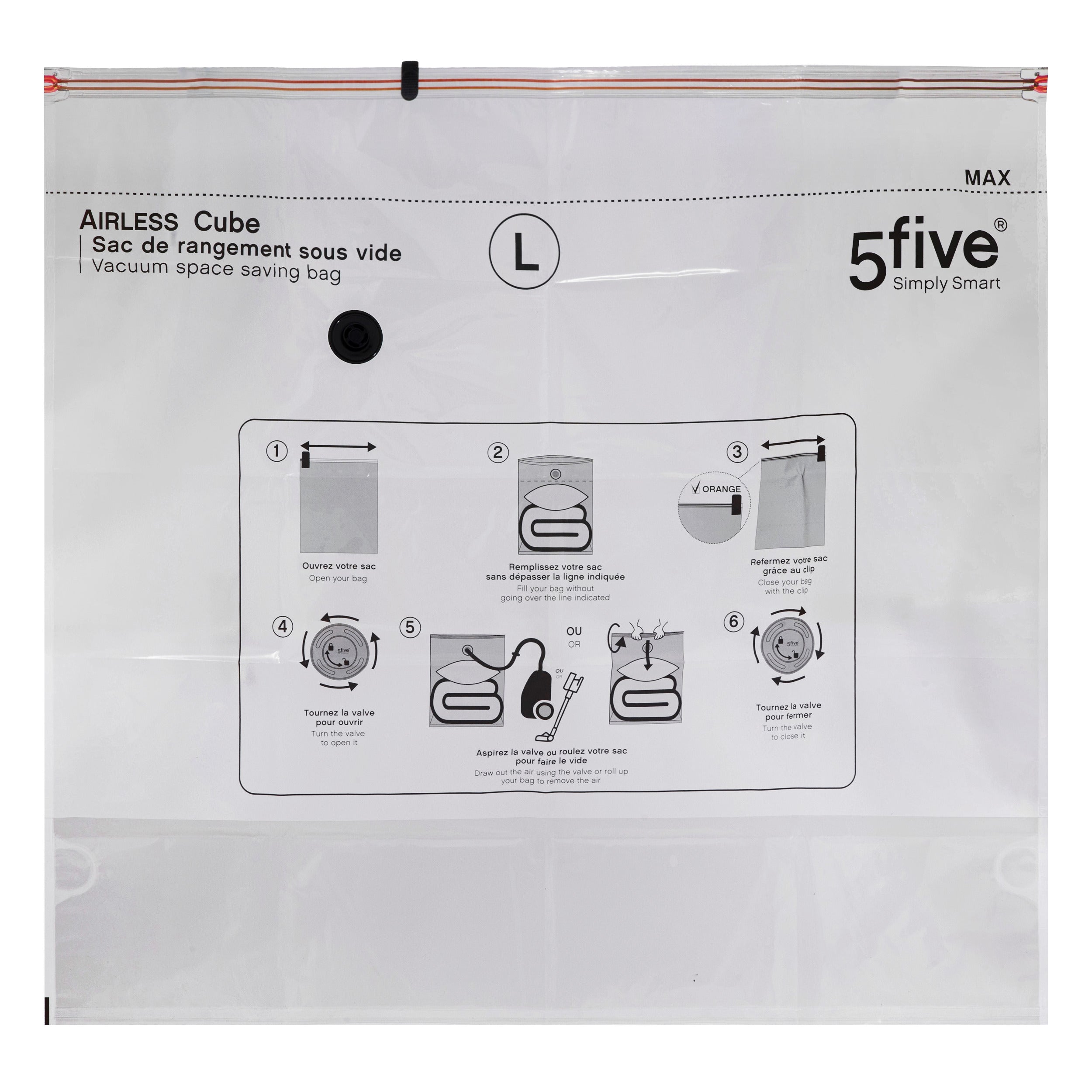 Organizator casa, sac vacuum x2 Airless cub - Five