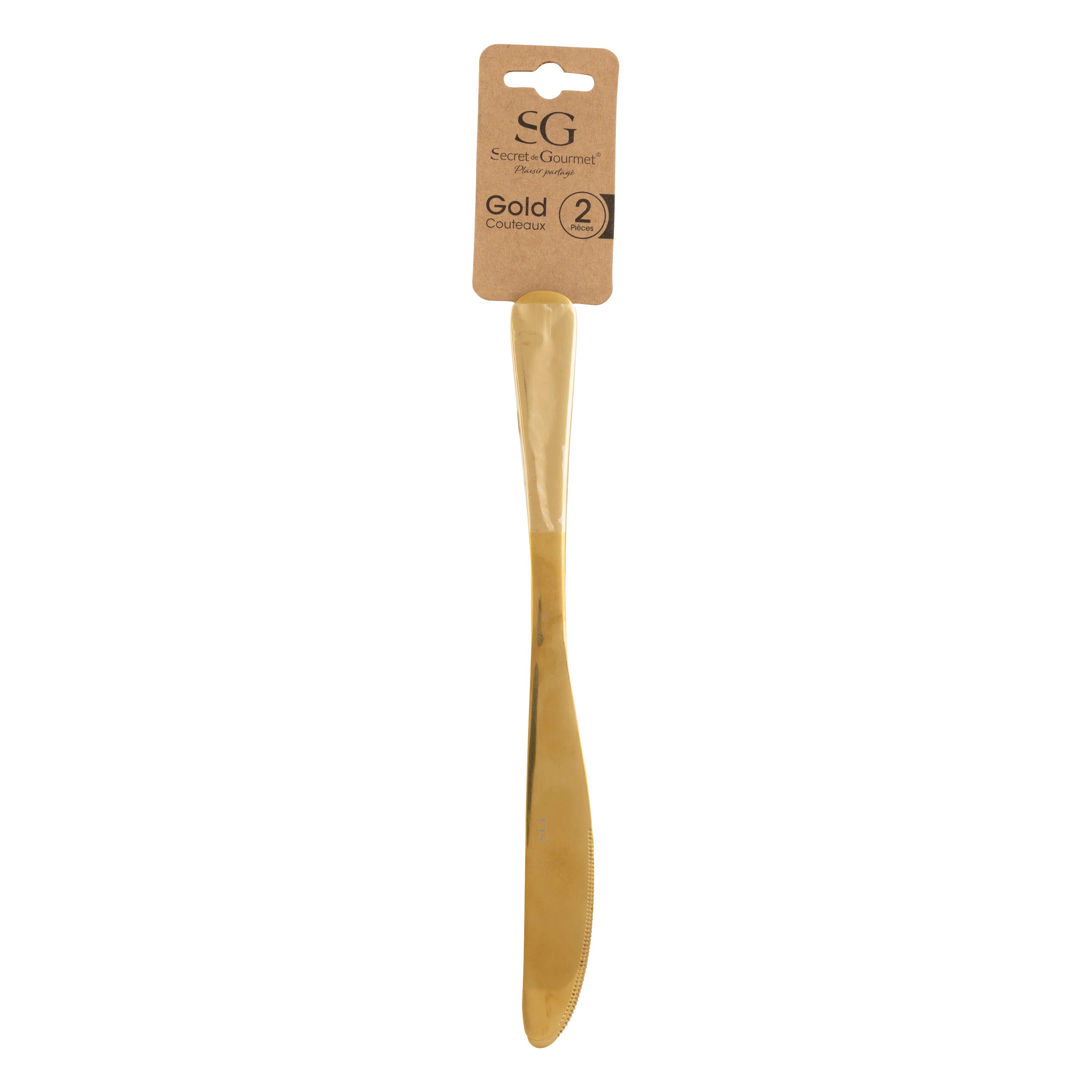 Set cutite 2 piese auriu - Secret de Gourmet