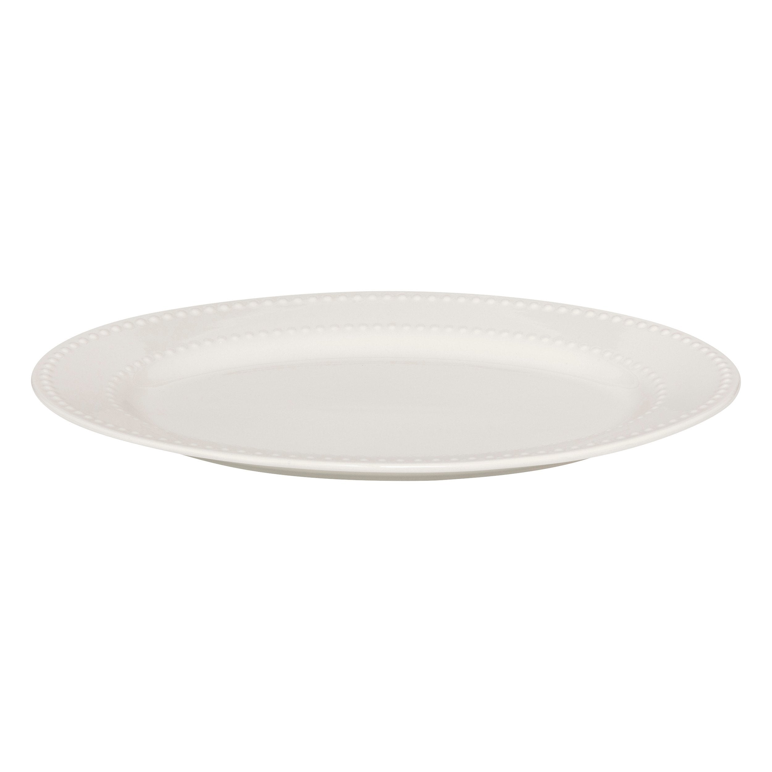 Platou oval Pearl 33 x 23 cm portelan alb