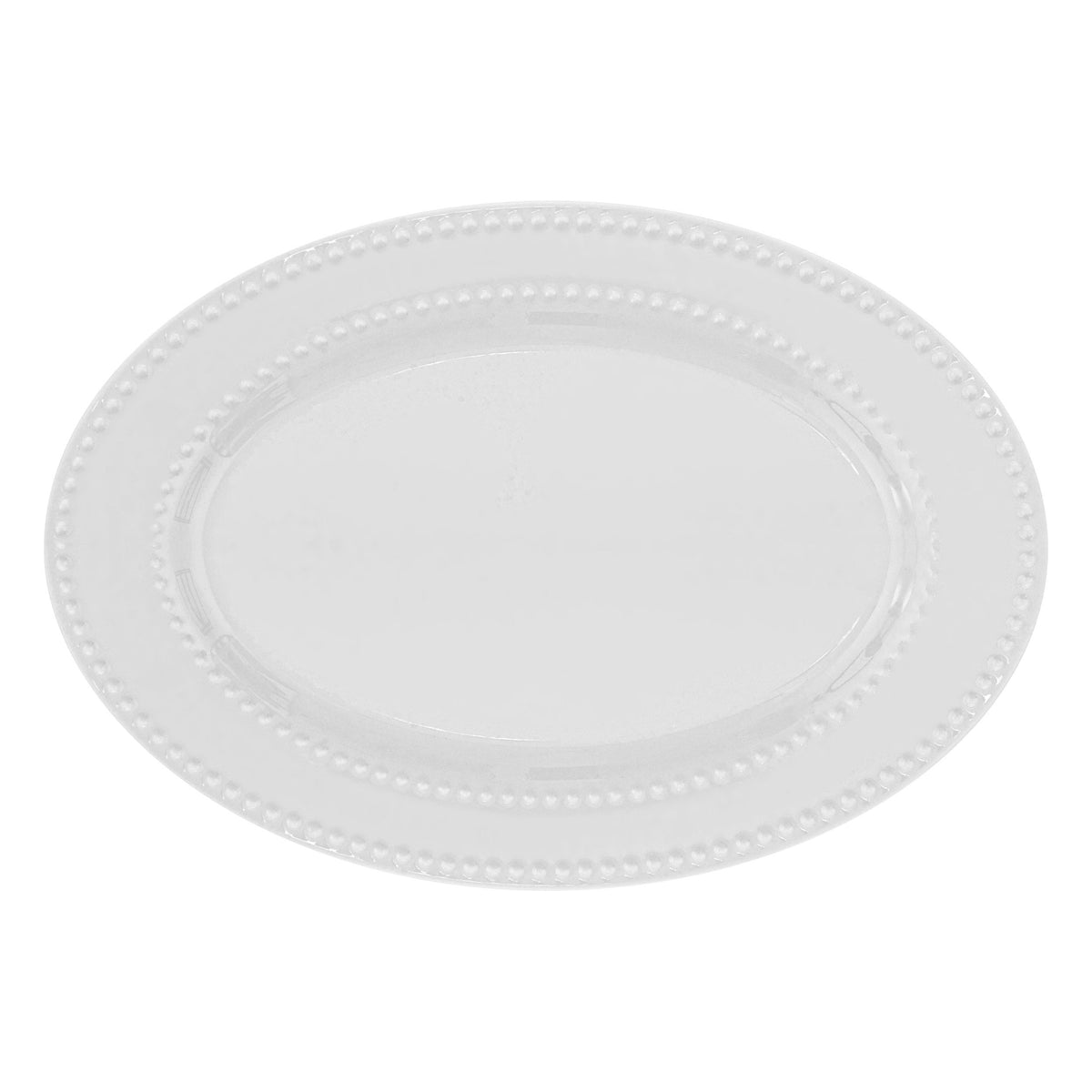 Platou oval Pearl 33 x 23 cm portelan alb