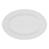 Platou oval Pearl 33 x 23 cm portelan alb
