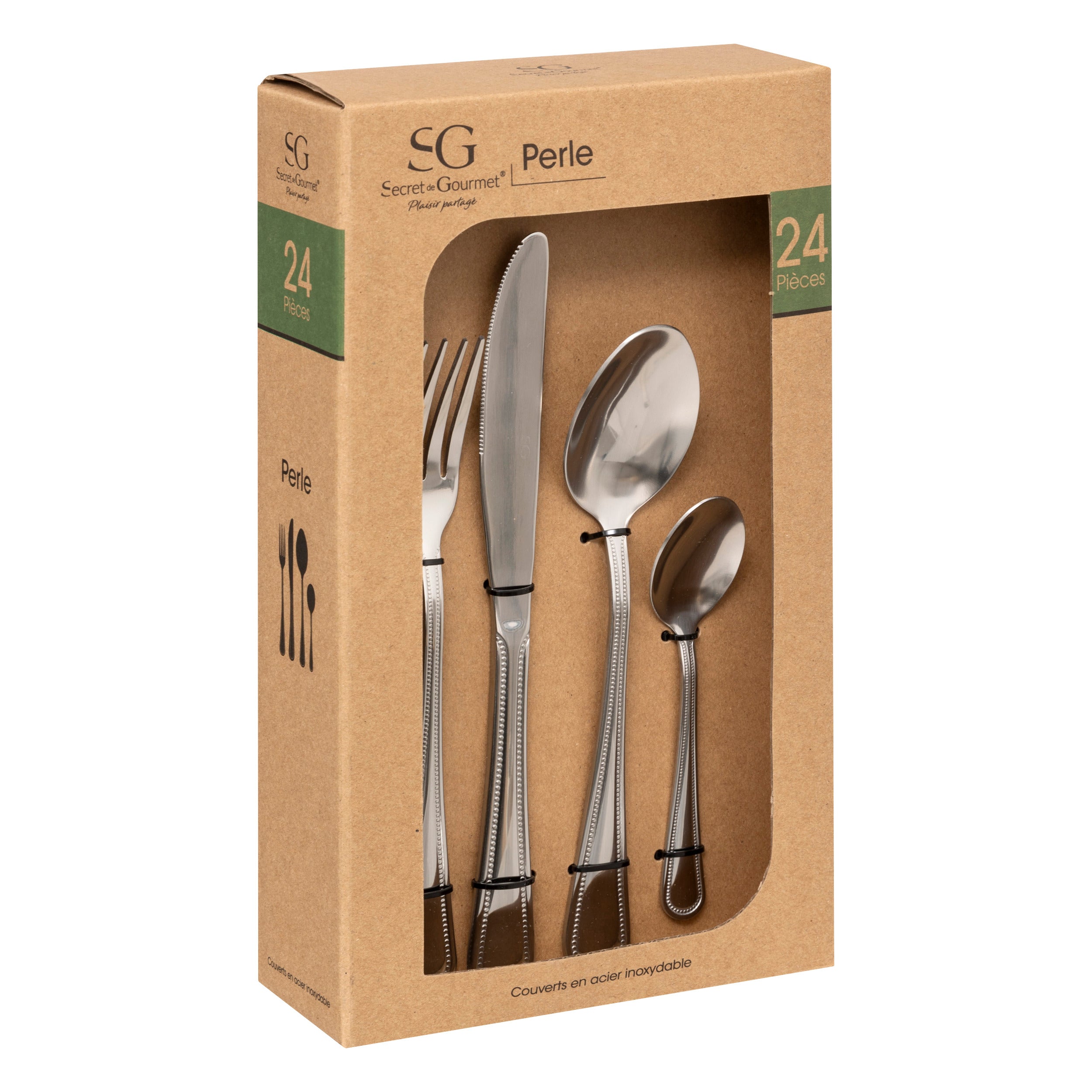 Set tacamuri inox perle 24buc - Secret de Gourmet