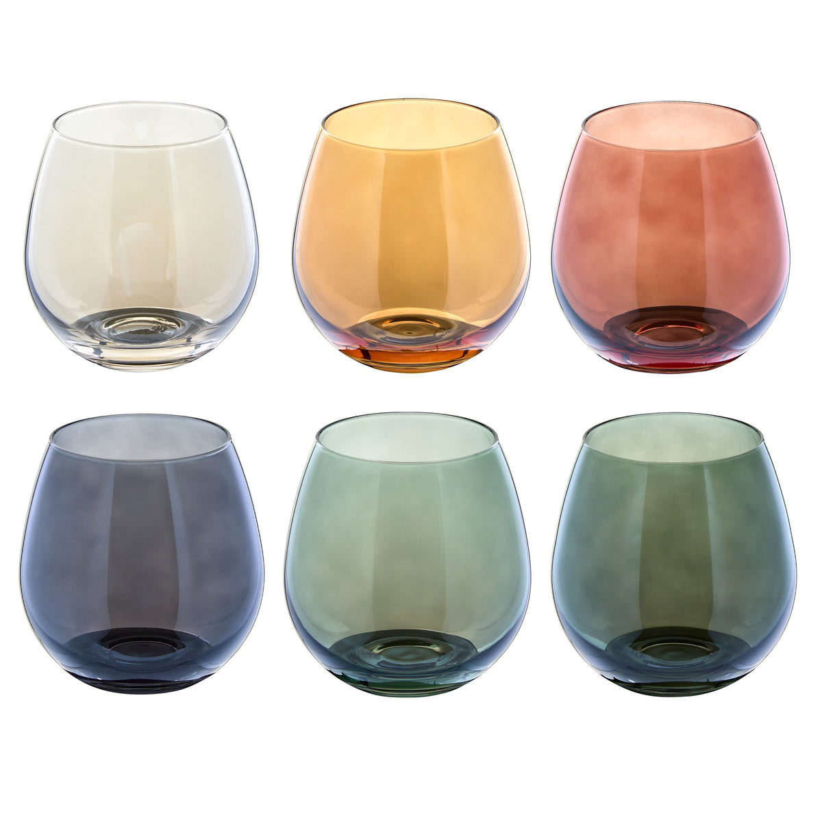 Pahar jos Lucia set 6 buc 45 cl sticla multicolora
