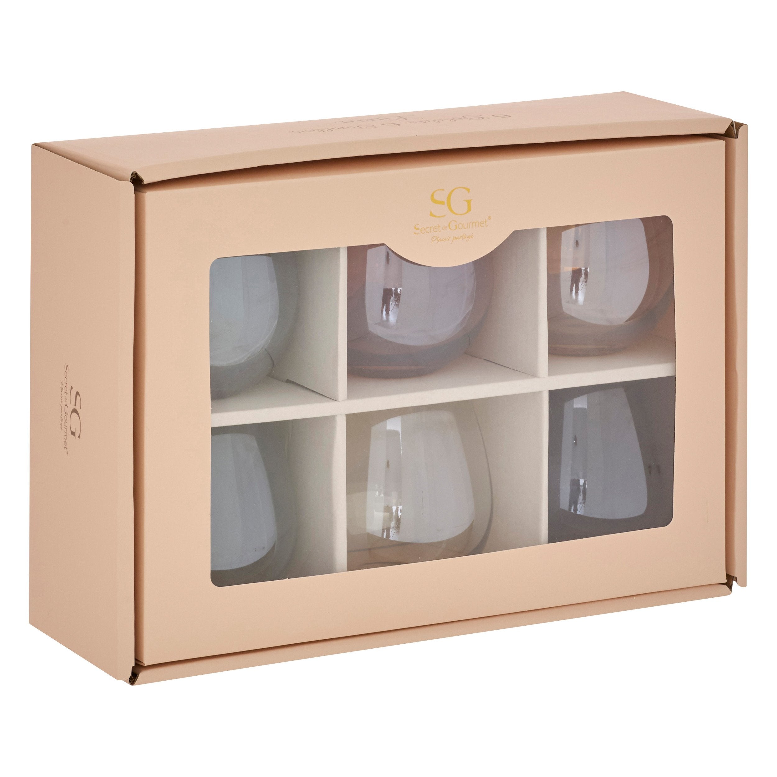Pahar jos Lucia set 6 buc 45 cl sticla multicolora