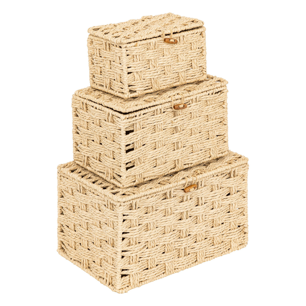 Set 3 cutii din hartie naturala Elio Atmosphera