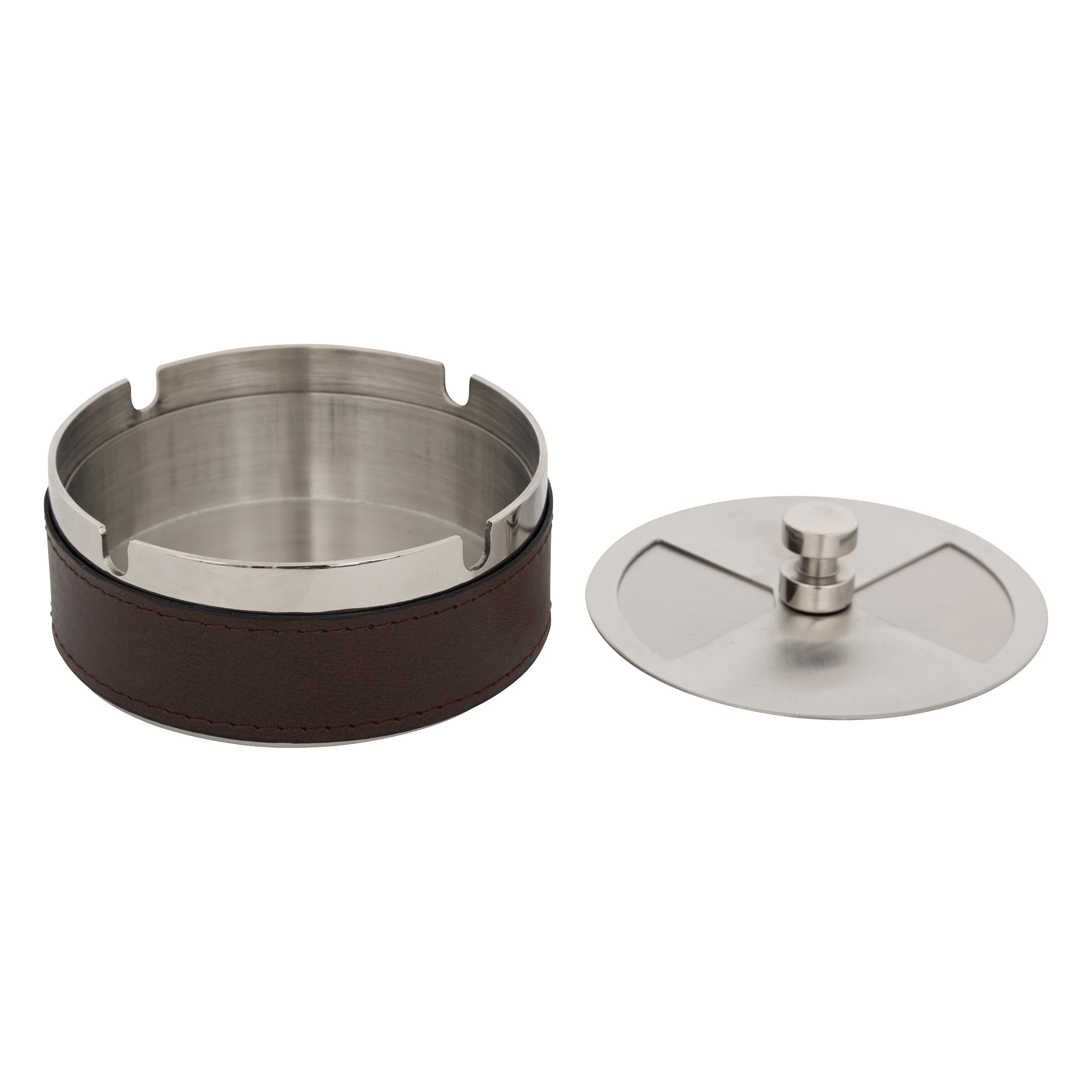 Scrumiera jule metal/pu D10 cm - Atmosphera
