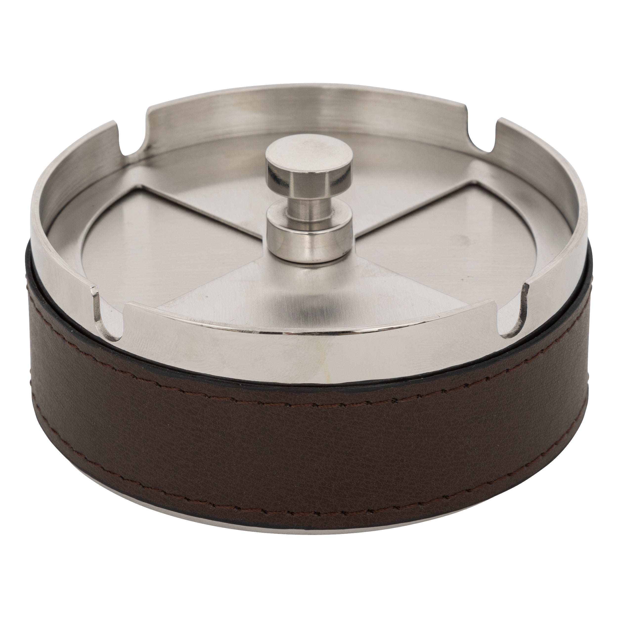 Scrumiera jule metal/pu D10 cm - Atmosphera