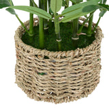 Floare decorativa, bambus artif cu ghiveci natur ly H46 cm - Atmosphera