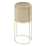 Setx2 ghiveci acoperit metal cu flori zigy H55 cm - Atmosphera