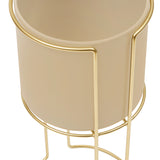Setx2 ghiveci acoperit metal cu flori zigy H55 cm - Atmosphera