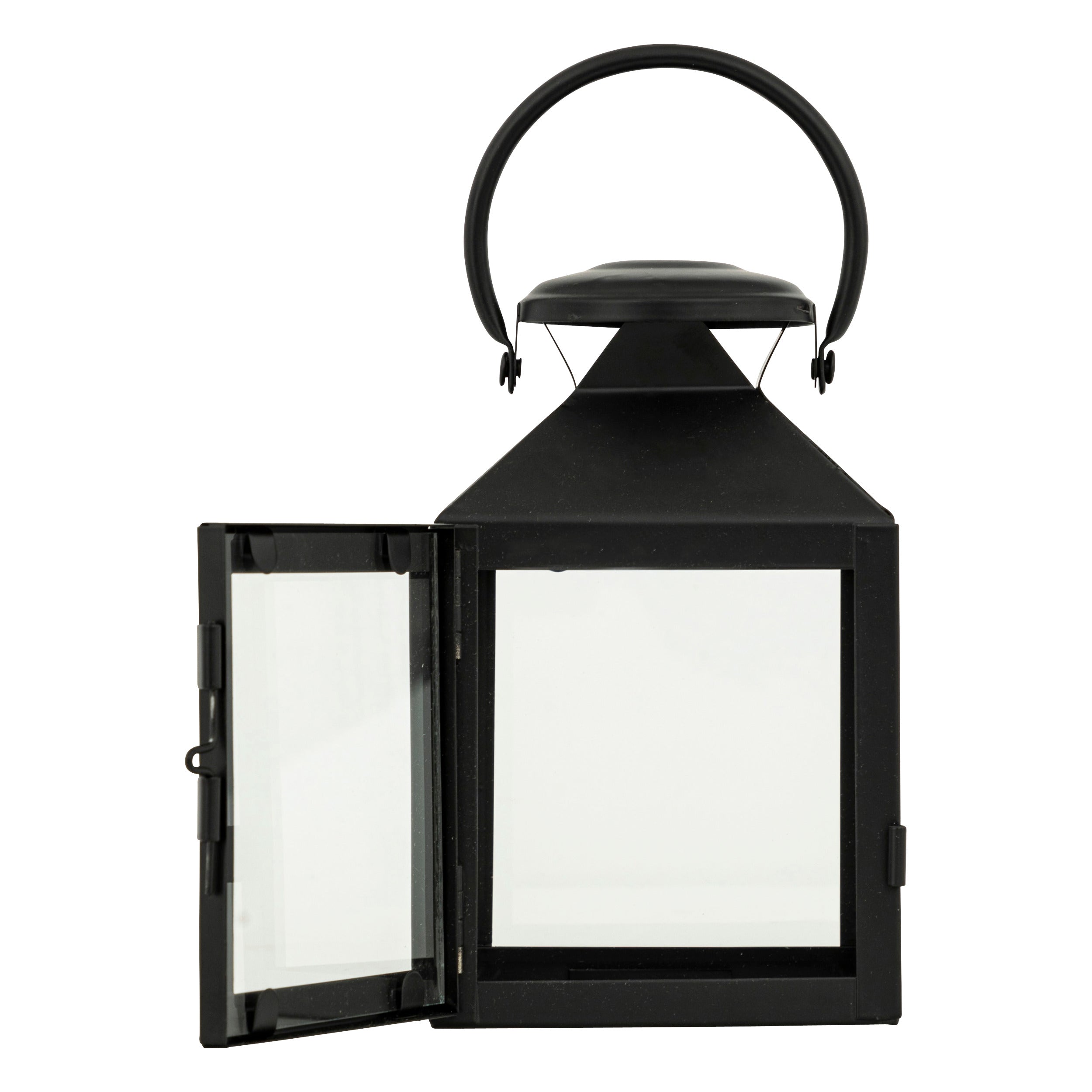 Felinar metal negru winy H17 cm cutie - Atmosphera
