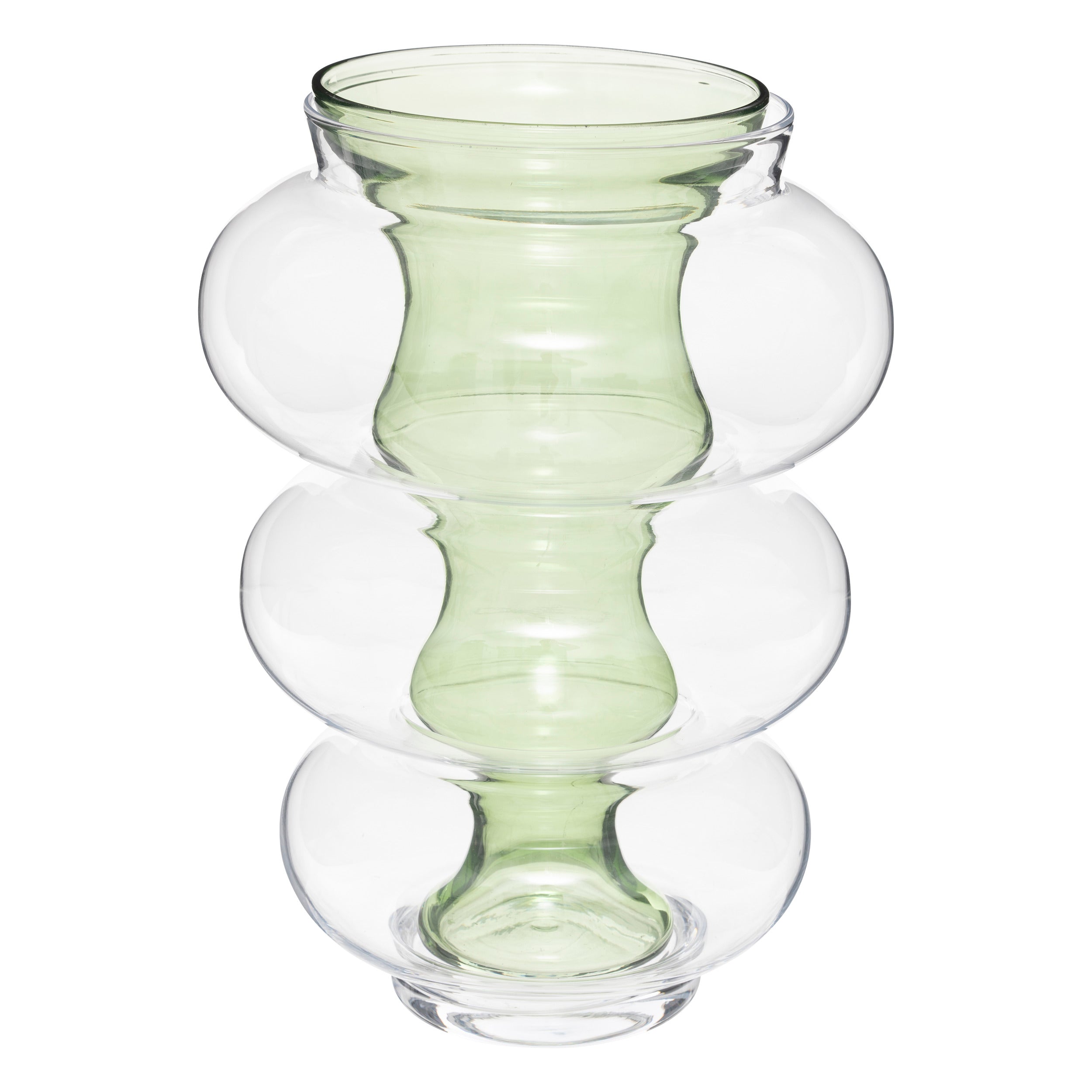 Vaza dubla verde matali H36 cm - Atmosphera