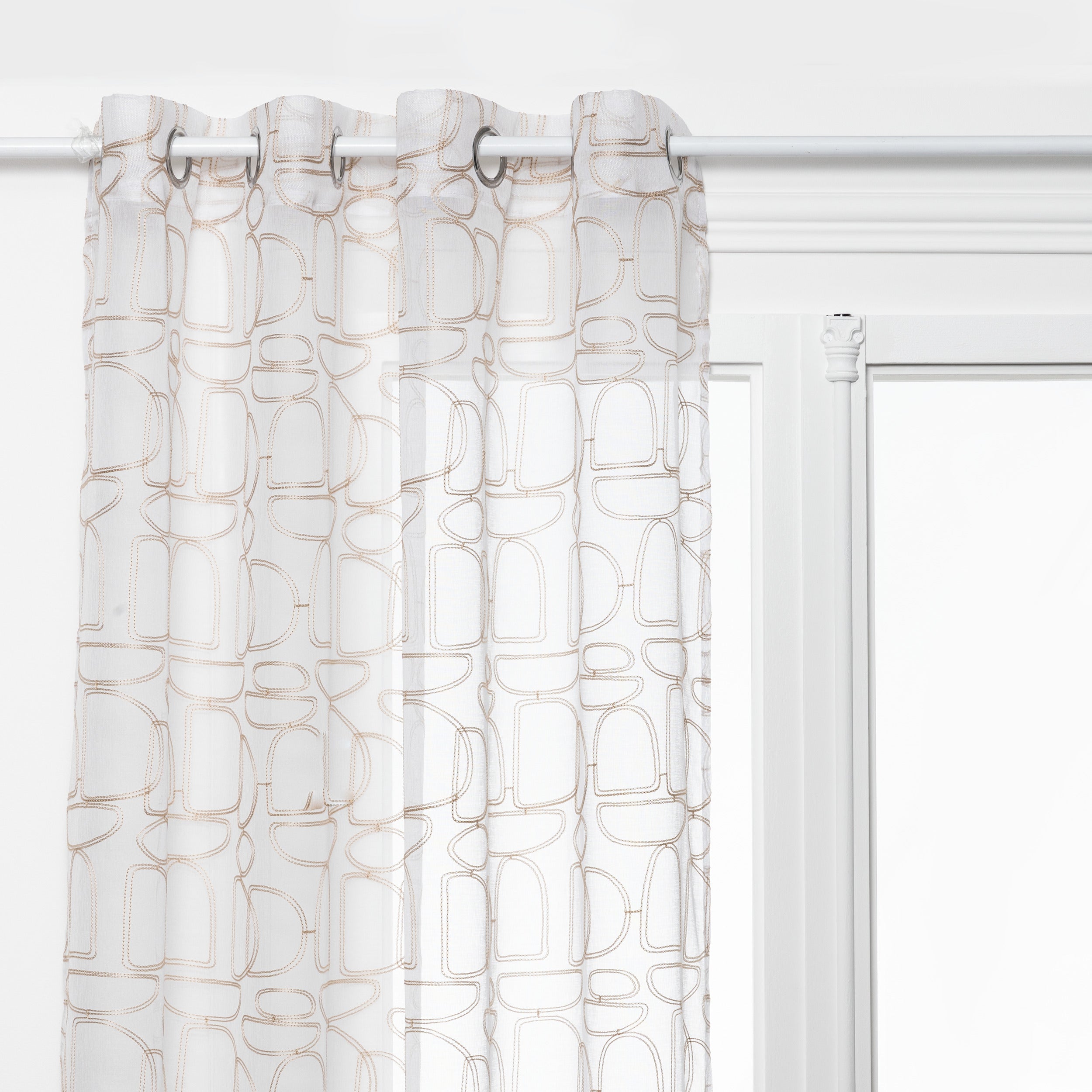 Perdea voal broderie hania 140 x 240 cm - Atmosphera