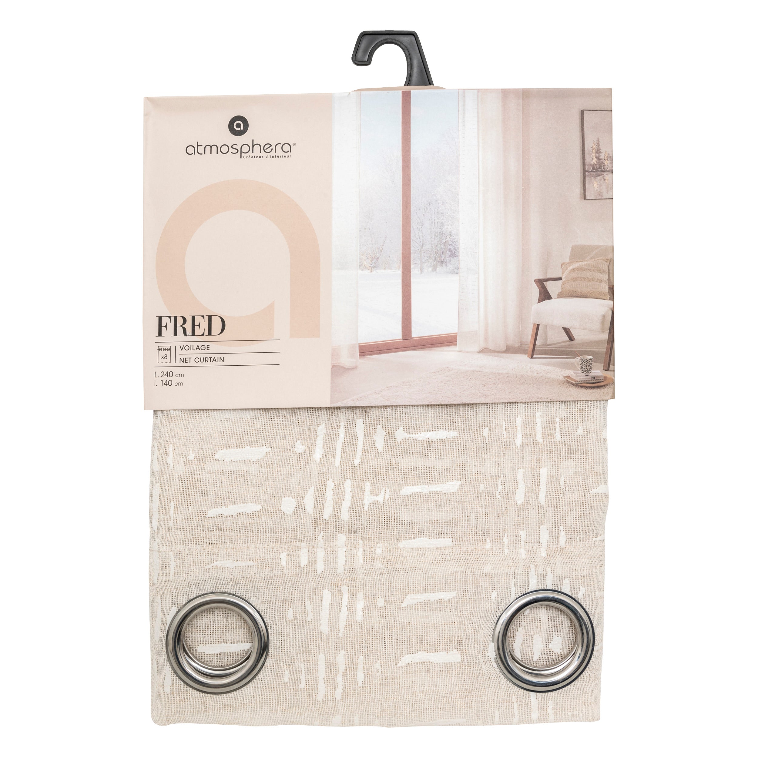 Perdea voal fred spray 140 x 240 cm - Atmosphera