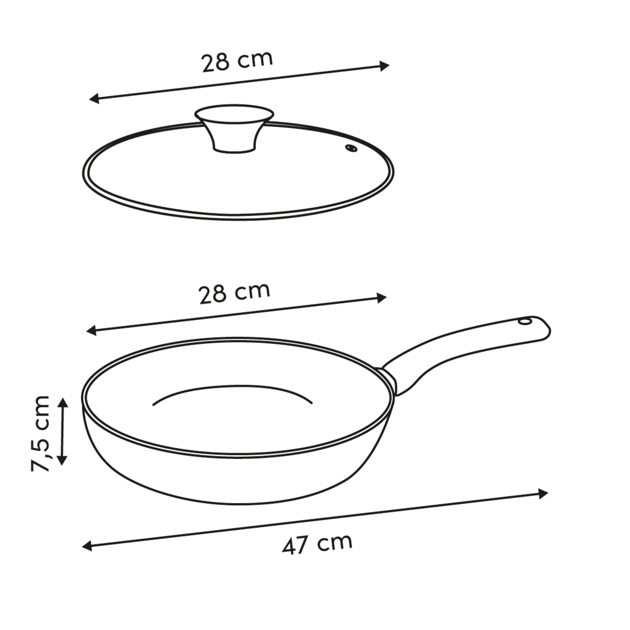 Tigaie alu forjat harmony 28 cm cu capac - Five