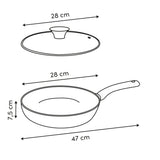 Tigaie alu forjat harmony 28 cm cu capac - Five