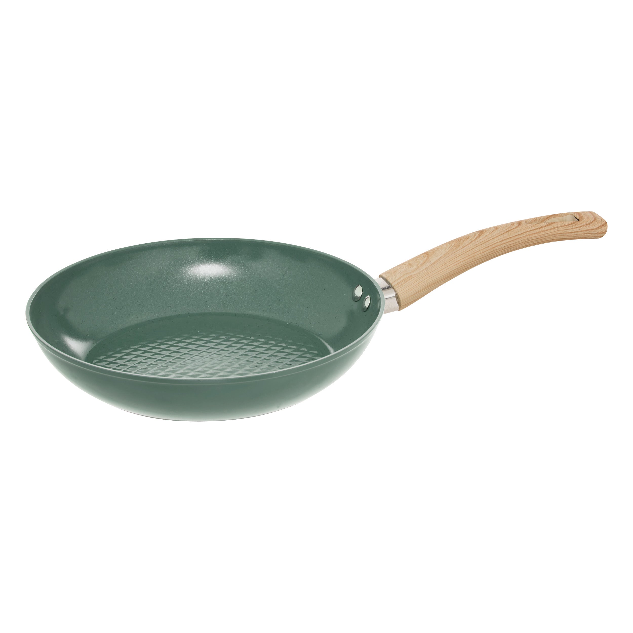 Vas de gatit verde, set 7 piese, aluminiu