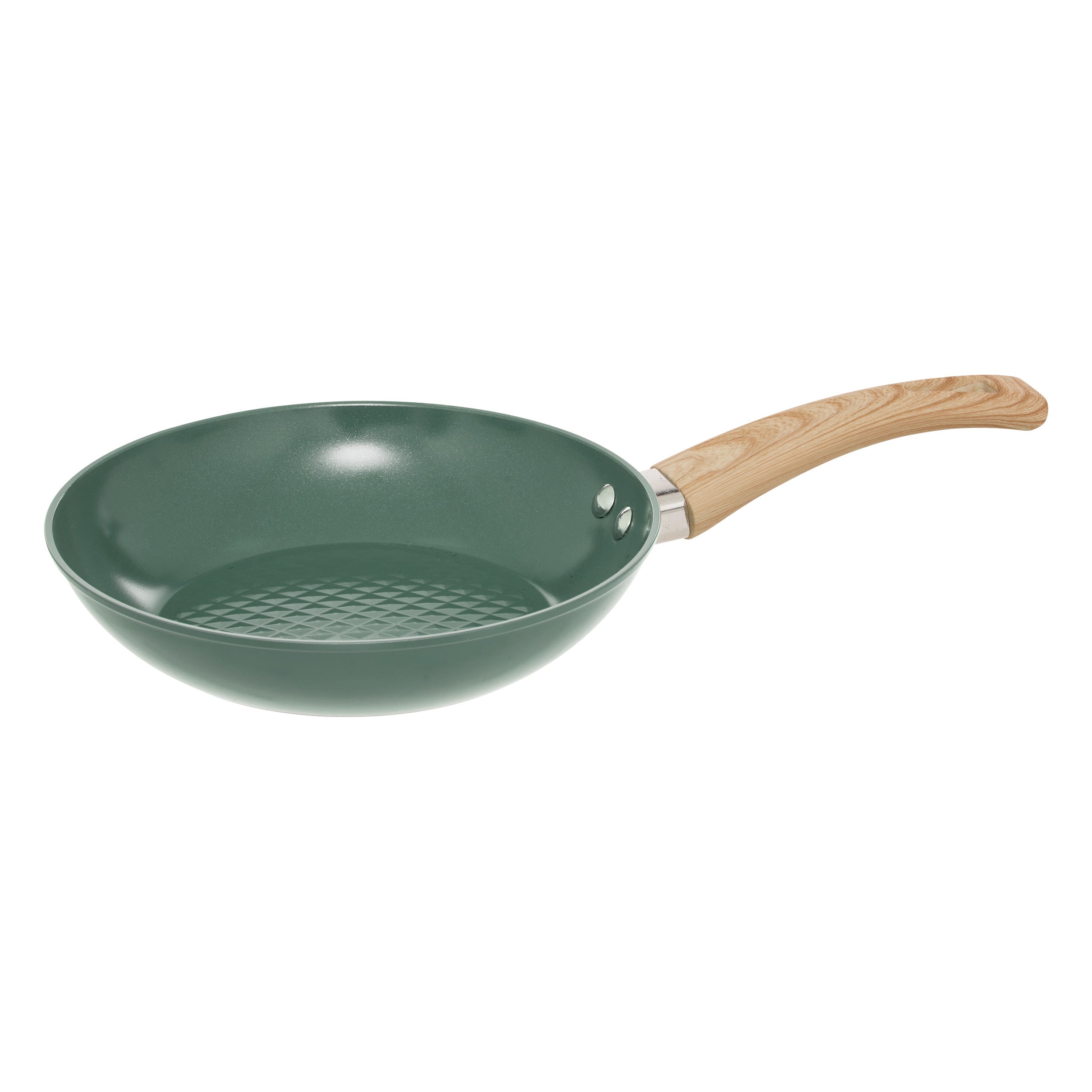 Vas de gatit verde, set 7 piese, aluminiu