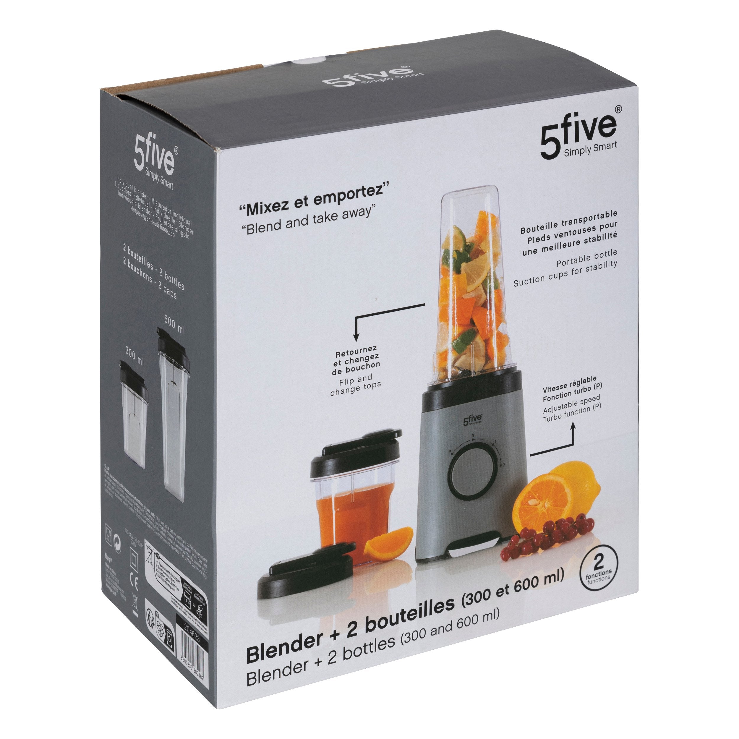 Blender cu 2 recipiente 600 ml si 300 ml