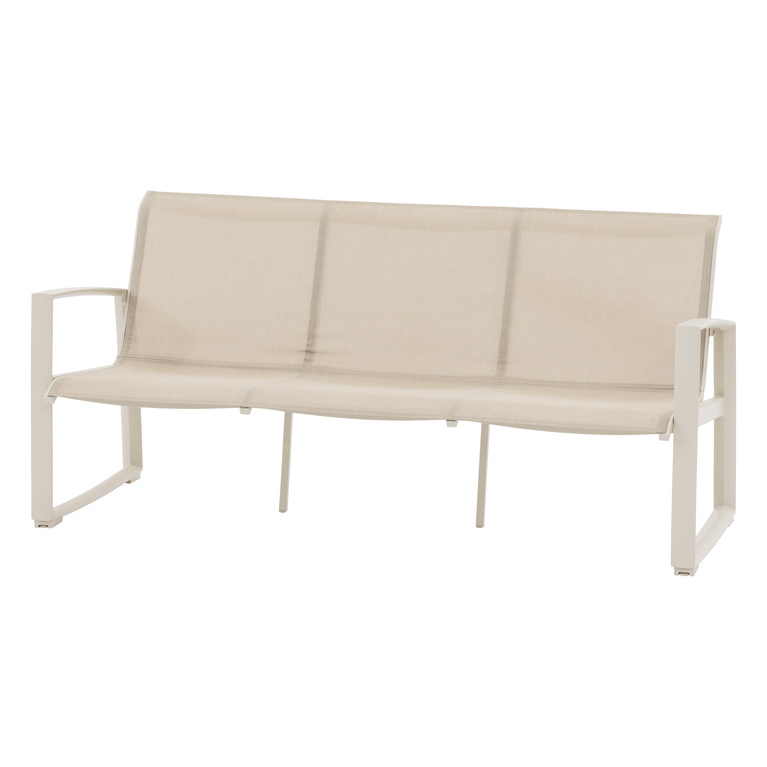 Set de mobilier de gradina Boreane cu 5 locuri din in si lut, fabricat din aluminiu, textilena si poliester - Hesperide