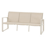 Set de mobilier de gradina Boreane cu 5 locuri din in si lut, fabricat din aluminiu, textilena si poliester - Hesperide