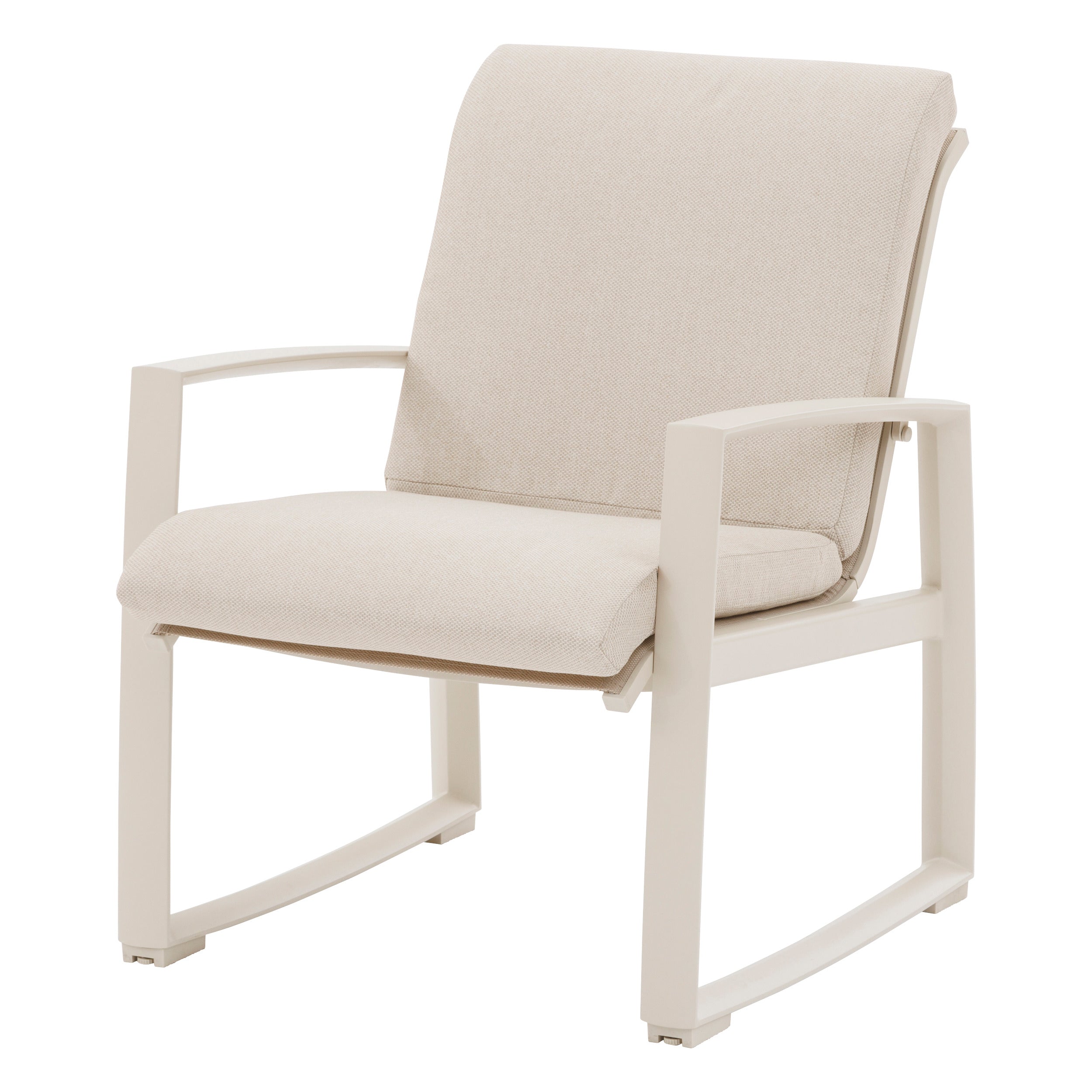 Set de mobilier de gradina Boreane cu 5 locuri din in si lut, fabricat din aluminiu, textilena si poliester - Hesperide